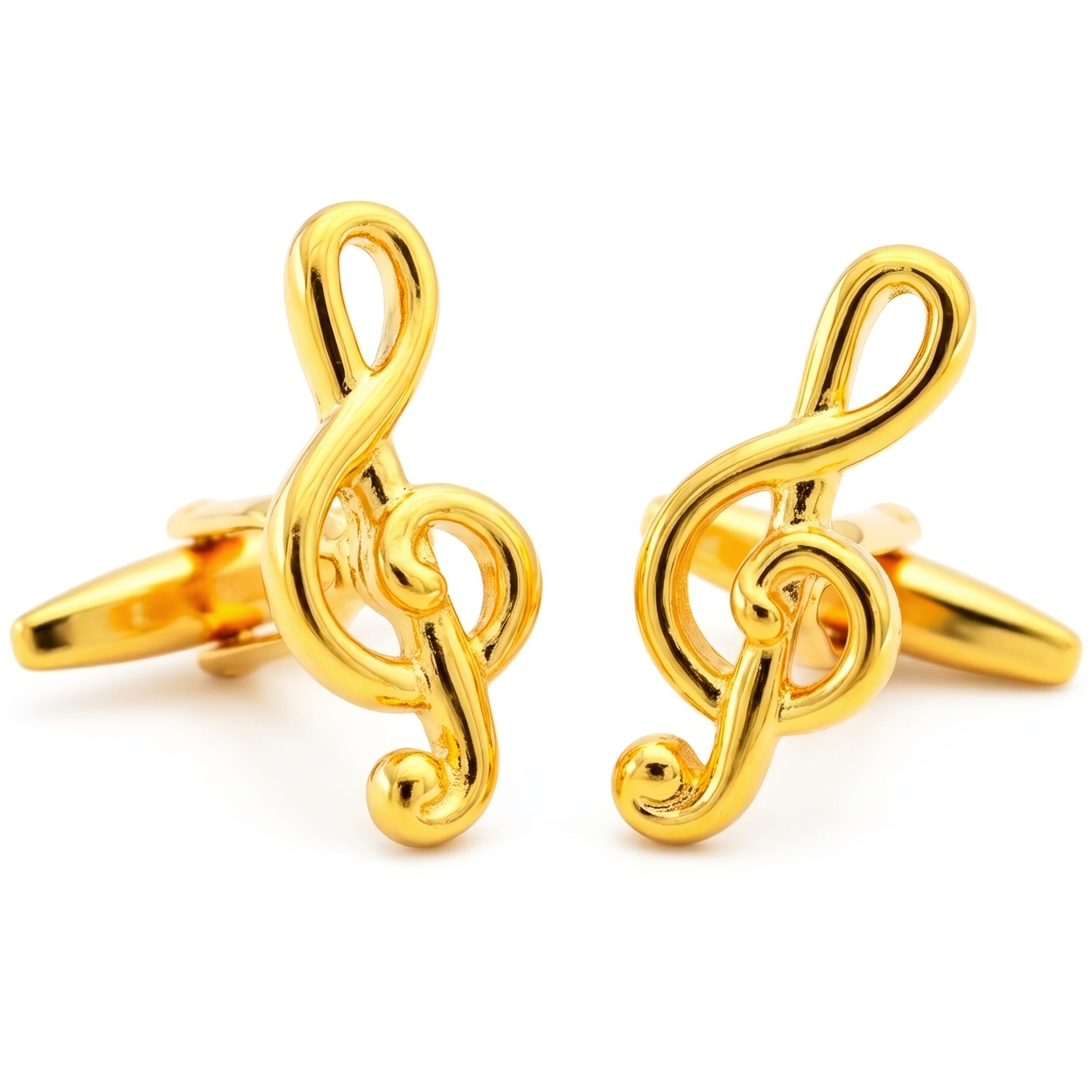 Mancuernillas Gemelos Nota Musical marca Caracter Fuego de acero inoxidable con diseño elegante para camisa formal. Par de Mancuernillas Gemelos Nota Musical Caracter Fuego con acabado de lujo y diseño de nota musical para eventos formales. GMAN