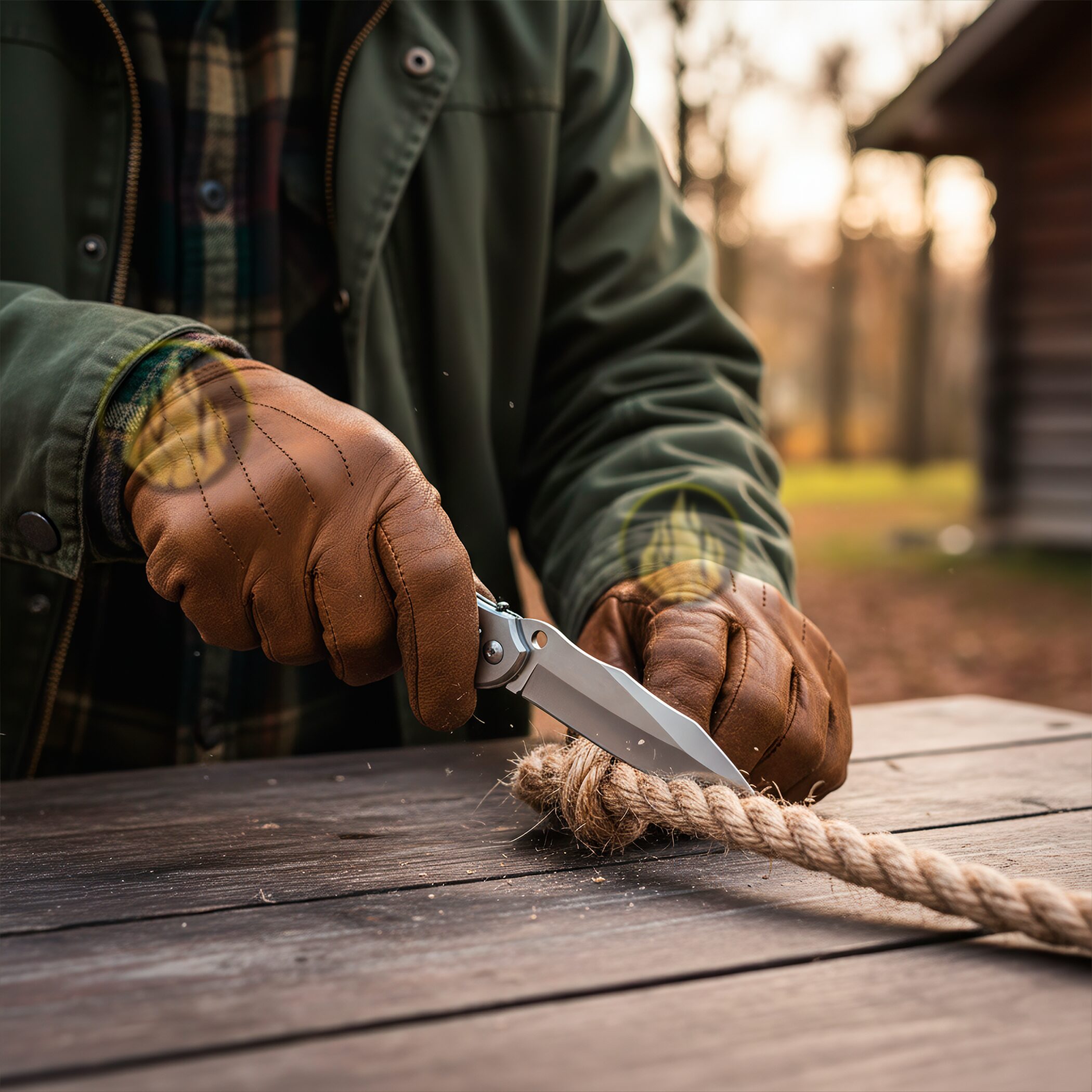 Navaja Automática Cachas Tipo Hueso Lion Tools con hoja de acero inoxidable 420, apertura automática de botón y diseño táctico de uso rudo. 9514