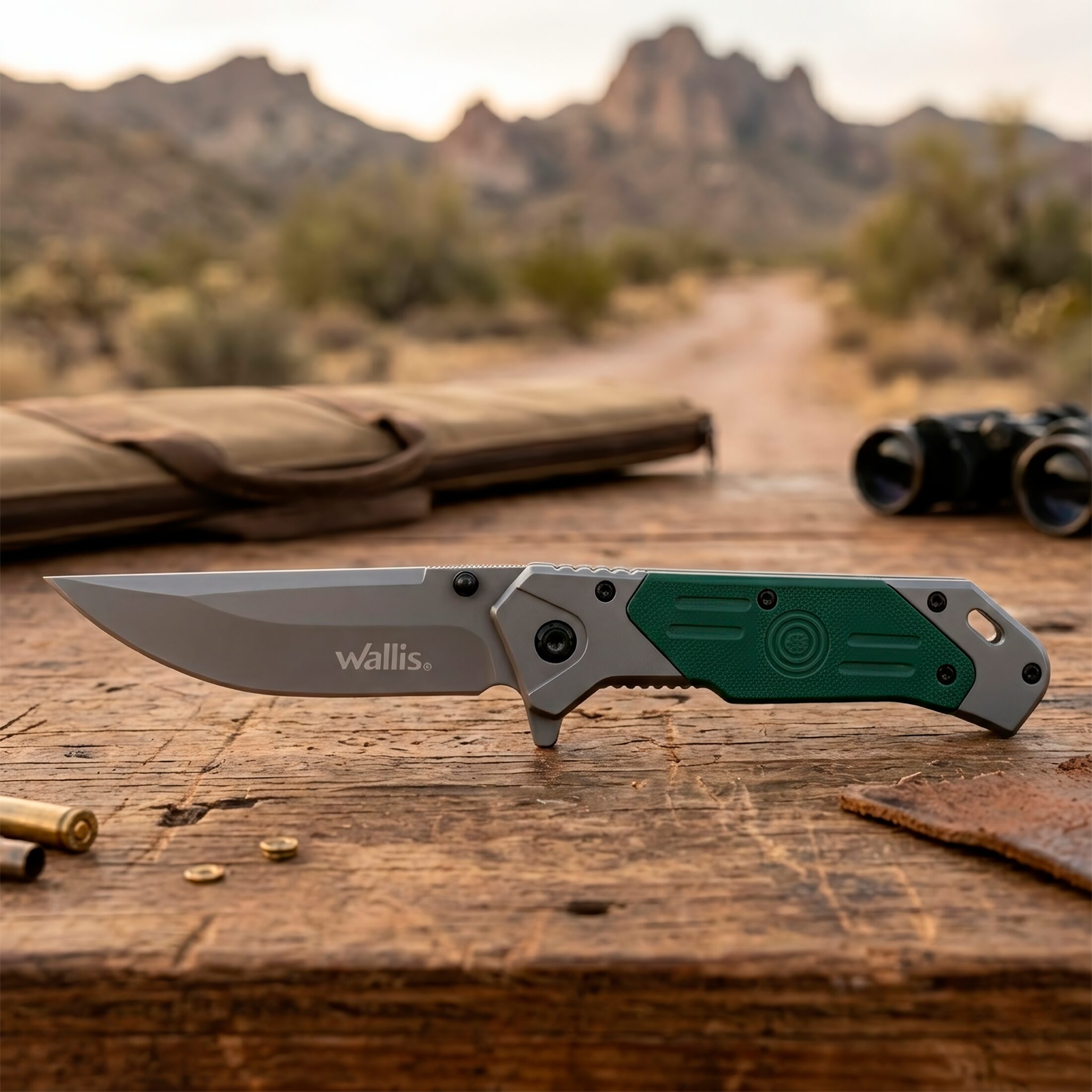 Navaja Automatica G10 Wallis con apertura rápida, acero inoxidable 3CR13 y clip. Ideal para uso rudo, EDC, camping y trabajo diario.