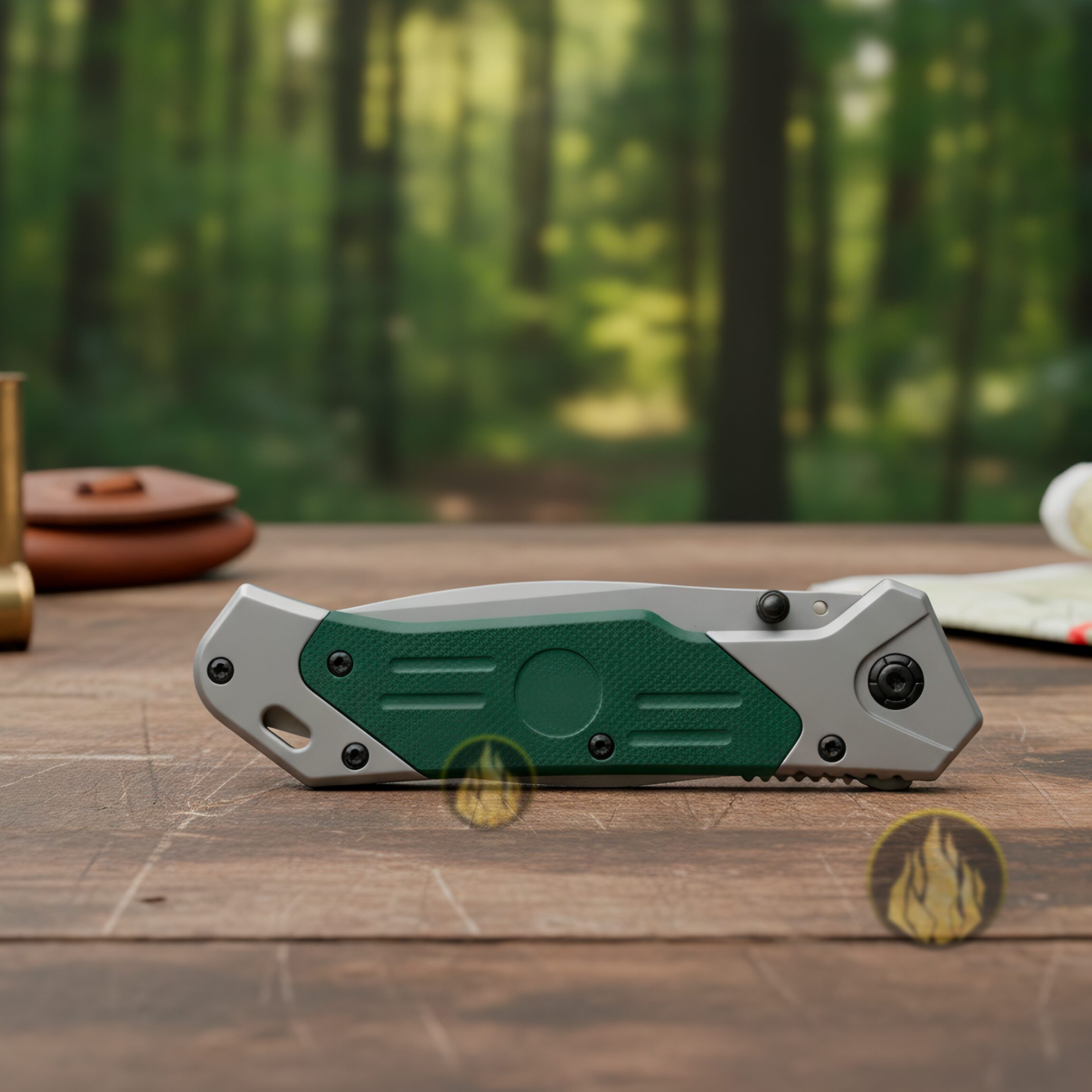 Navaja Automatica G10 Wallis con apertura rápida, acero inoxidable 3CR13 y clip. Ideal para uso rudo, EDC, camping y trabajo diario.