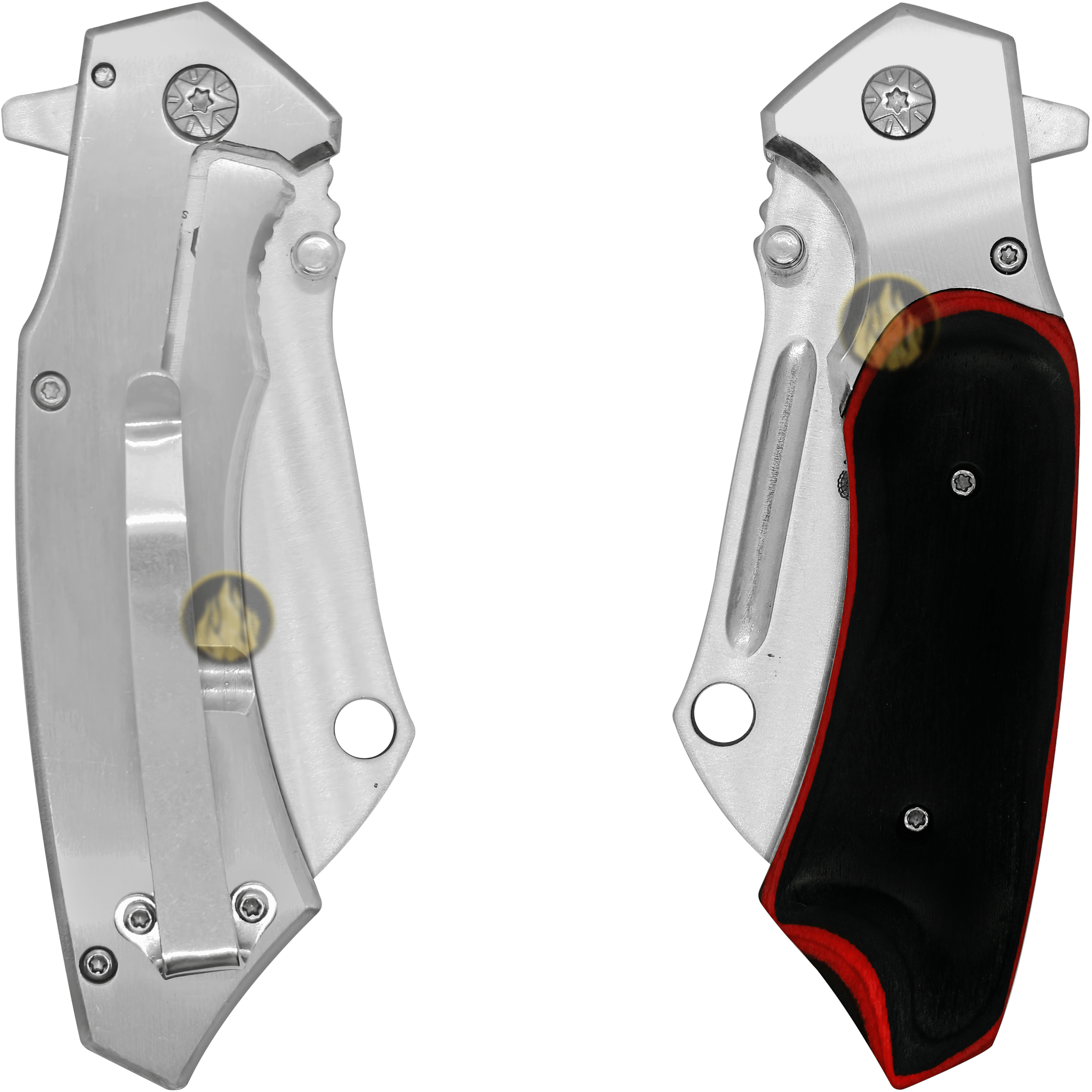 Navaja Automática Tactica Wild Turkey con hoja de acero inoxidable 420 y cachas de madera negra Navaja Automática Tactica marca Wild Turkey modelo WT-1096WD con apertura automática y clip