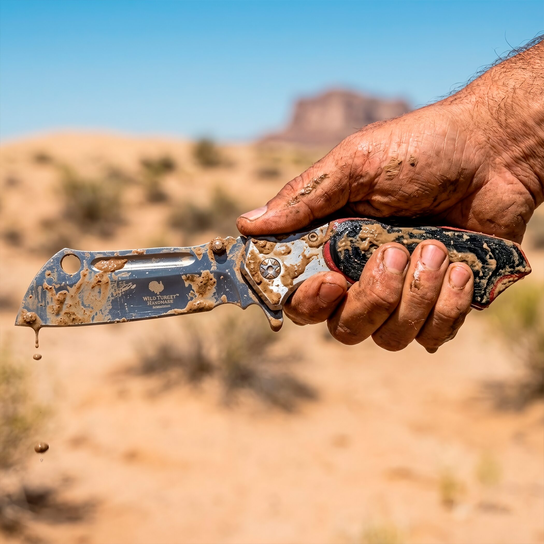 Navaja Automática Tactica Wild Turkey con hoja de acero inoxidable 420 y cachas de madera negra Navaja Automática Tactica marca Wild Turkey modelo WT-1096WD con apertura automática y clip