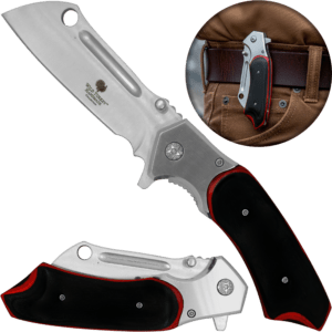 Navaja Automática Tactica Wild Turkey con hoja de acero inoxidable 420 y cachas de madera negra Navaja Automática Tactica marca Wild Turkey modelo WT-1096WD con apertura automática y clip