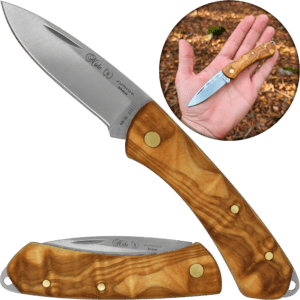 Navaja Campera Artesanal Miguel Nieto modelo 394 Junior con hoja de acero inoxidable AN58 y cachas de madera.