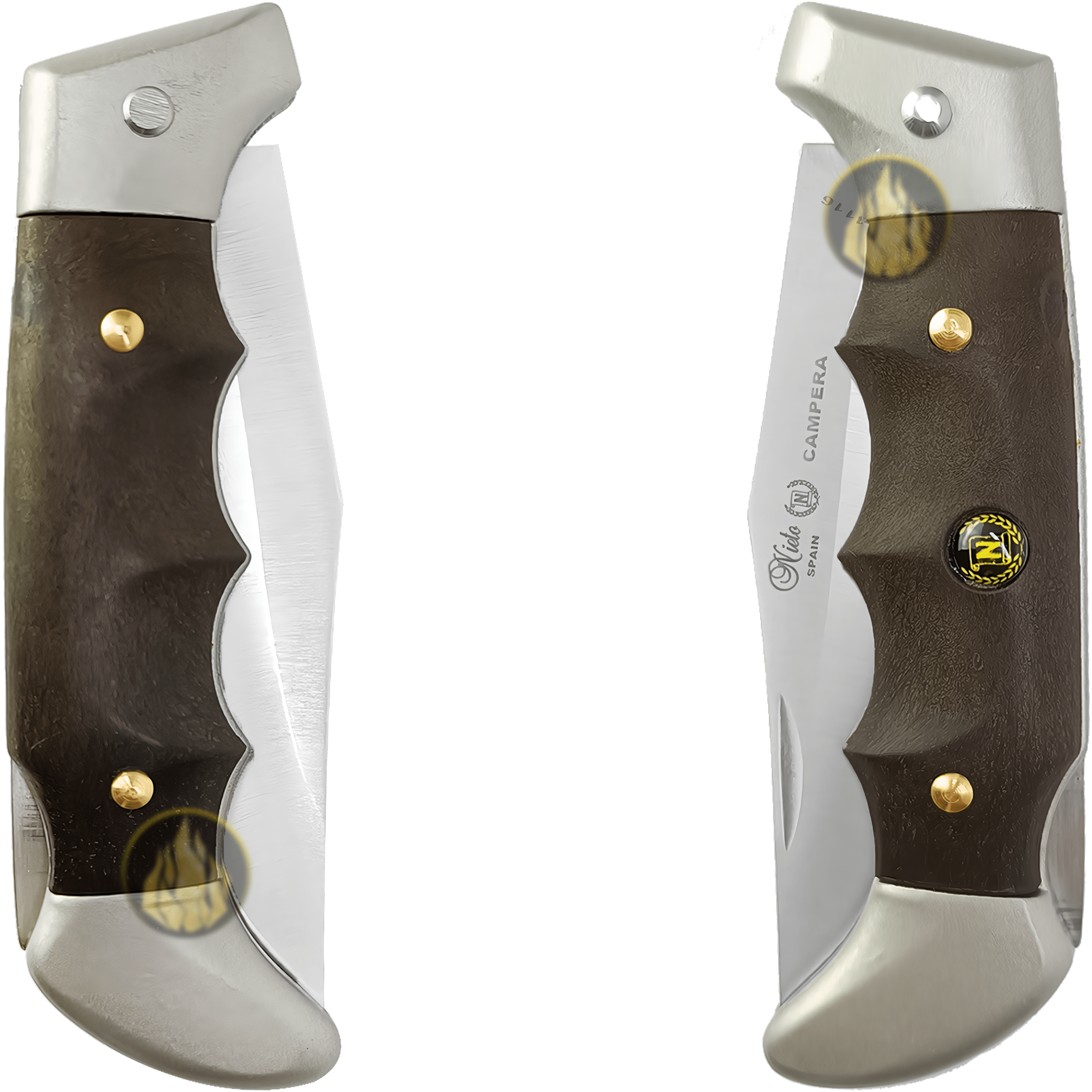 Navaja Campera Artesanal Miguel Nieto modelo 710 con hoja de acero inoxidable AN58 y seguro de muelle.