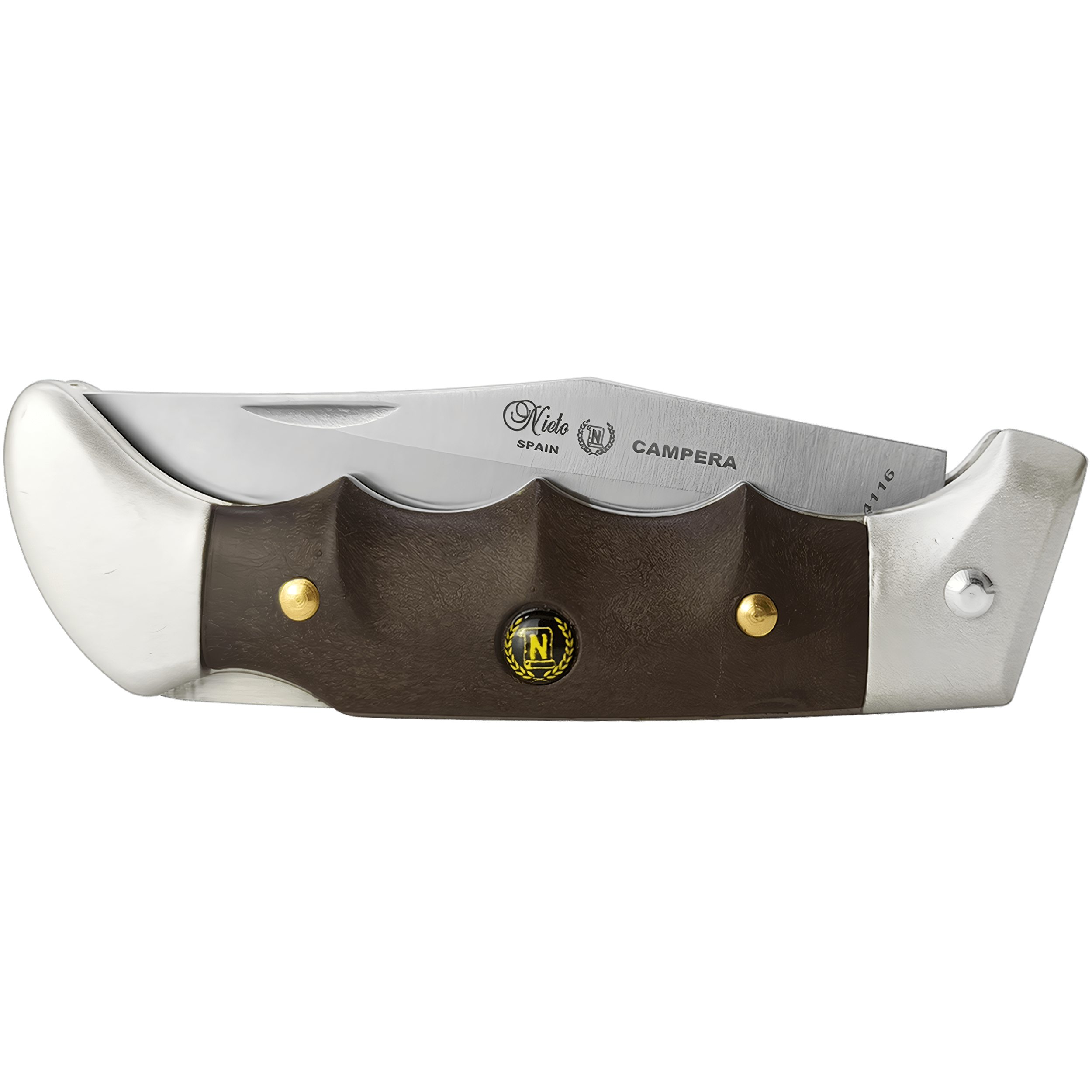 Navaja Campera Artesanal Miguel Nieto modelo 710 con hoja de acero inoxidable AN58 y seguro de muelle.