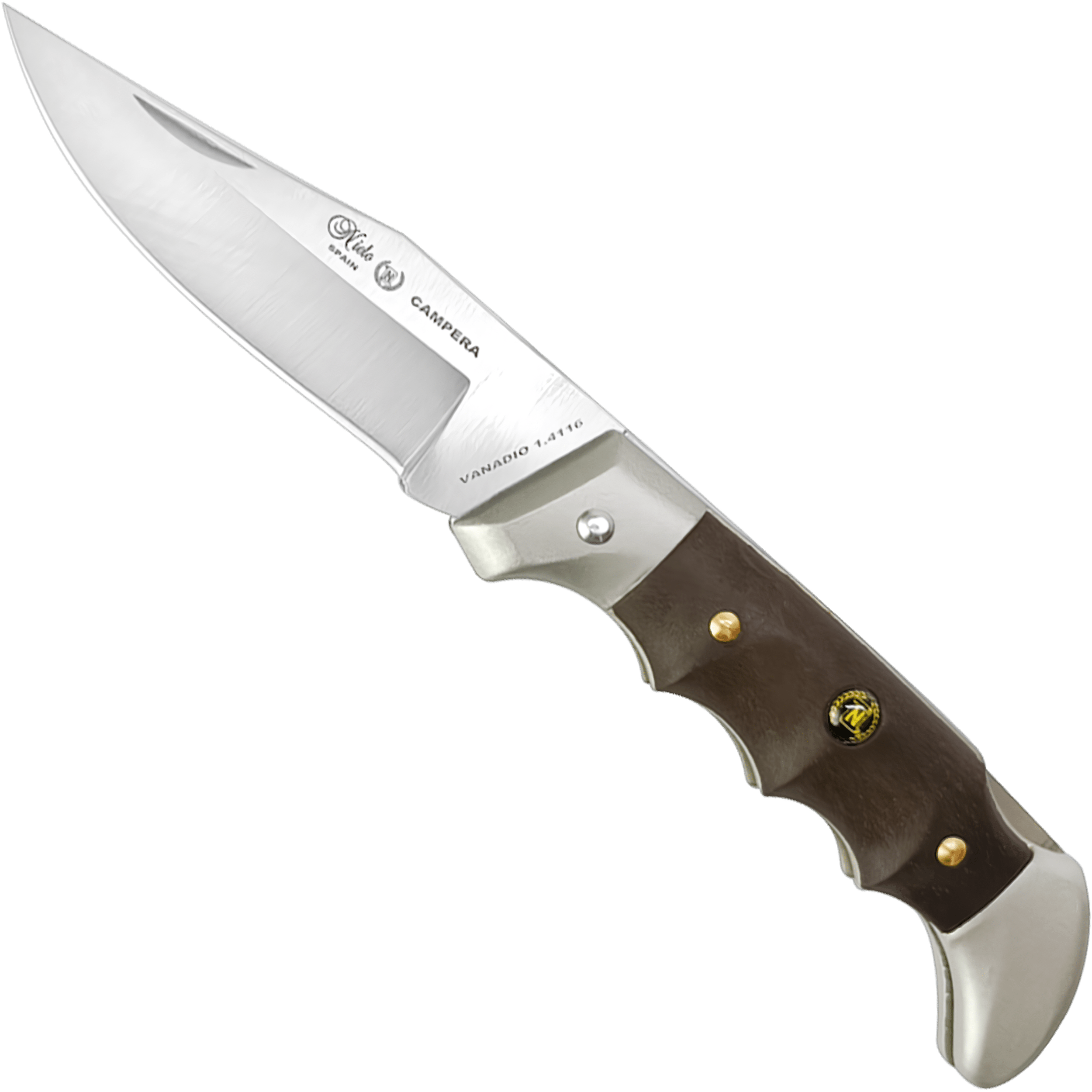 Navaja Campera Artesanal Miguel Nieto modelo 710 con hoja de acero inoxidable AN58 y seguro de muelle.