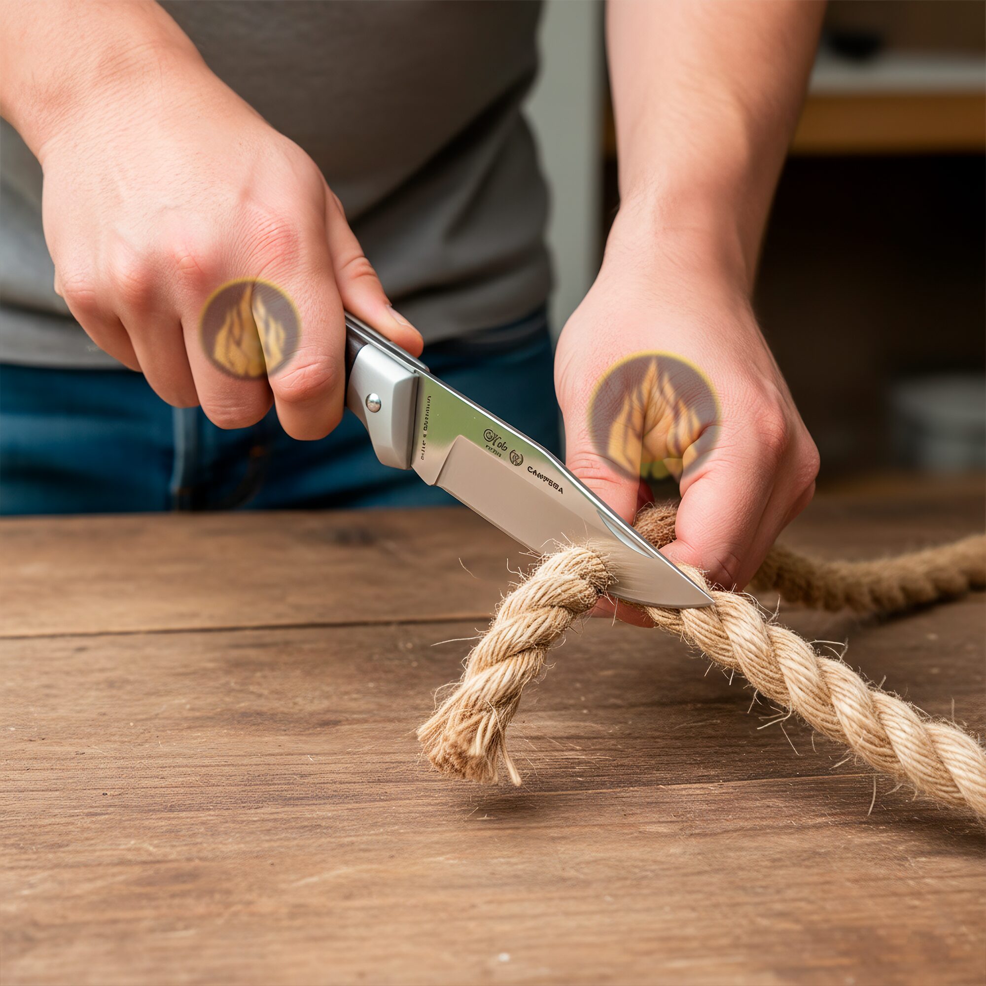 Navaja Campera Artesanal Miguel Nieto modelo 710 con hoja de acero inoxidable AN58 y seguro de muelle.