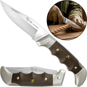 Navaja Campera Artesanal Miguel Nieto modelo 710 con hoja de acero inoxidable AN58 y seguro de muelle.