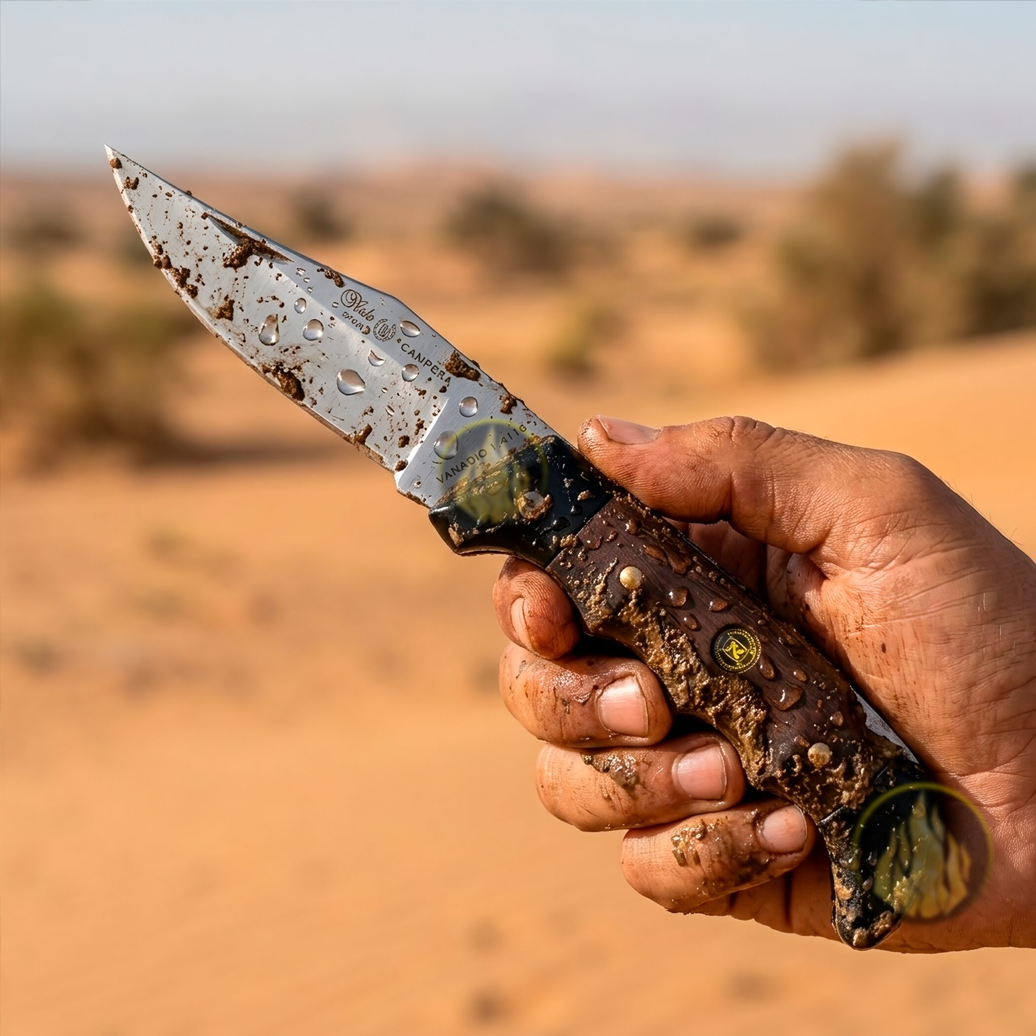 Navaja Campera Artesanal Miguel Nieto modelo 720 con hoja de acero inoxidable AN58 y seguro de muelle.