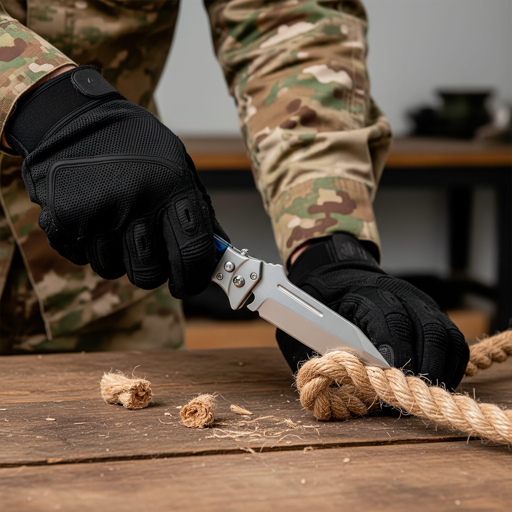 Navaja Tactica Uso Rudo Campismo Lion Tools color azul con hoja de acero inoxidable 420 y clip para cinturón. Navaja Tactica Uso Rudo Campismo marca Lion Tools modelo 7085 con hoja afilada de 8.5 cm y diseño plegable.