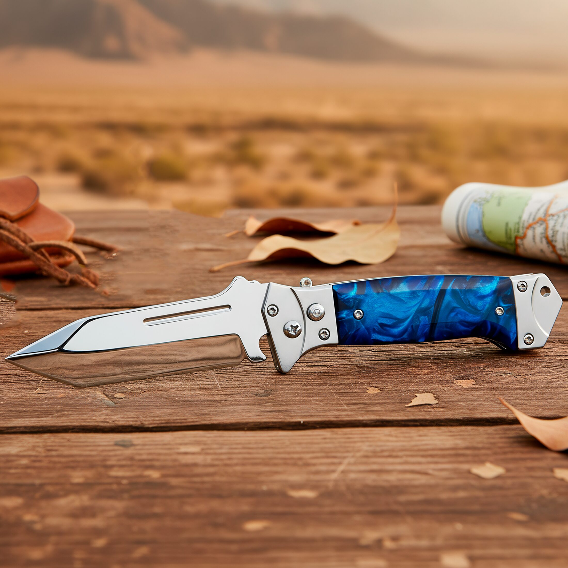 Navaja Tactica Uso Rudo Campismo Lion Tools color azul con hoja de acero inoxidable 420 y clip para cinturón. Navaja Tactica Uso Rudo Campismo marca Lion Tools modelo 7085 con hoja afilada de 8.5 cm y diseño plegable.