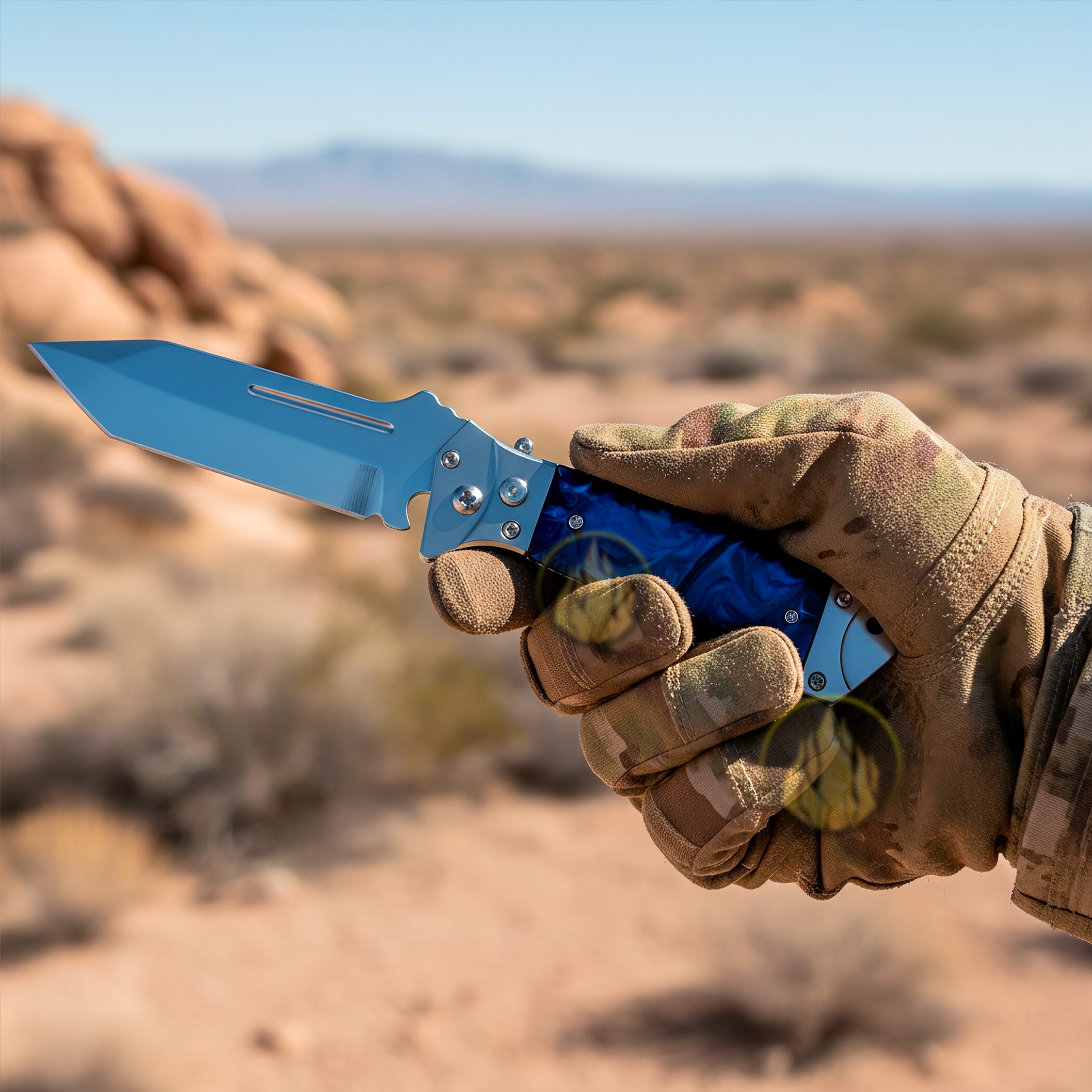 Navaja Tactica Uso Rudo Campismo Lion Tools color azul con hoja de acero inoxidable 420 y clip para cinturón. Navaja Tactica Uso Rudo Campismo marca Lion Tools modelo 7085 con hoja afilada de 8.5 cm y diseño plegable.