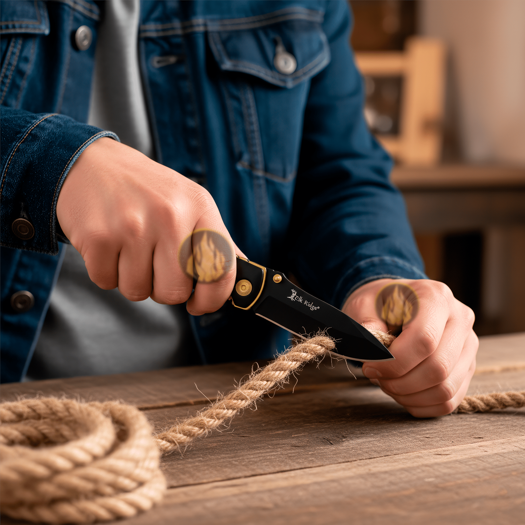 Navaja Clásica Premium Uso Rudo Elk Ridge con hoja de acero inoxidable y clip táctico para cinturón Navaja Clásica Premium Uso Rudo marca Elk Ridge modelo ER-134 con apertura manual y seguro anti cierre