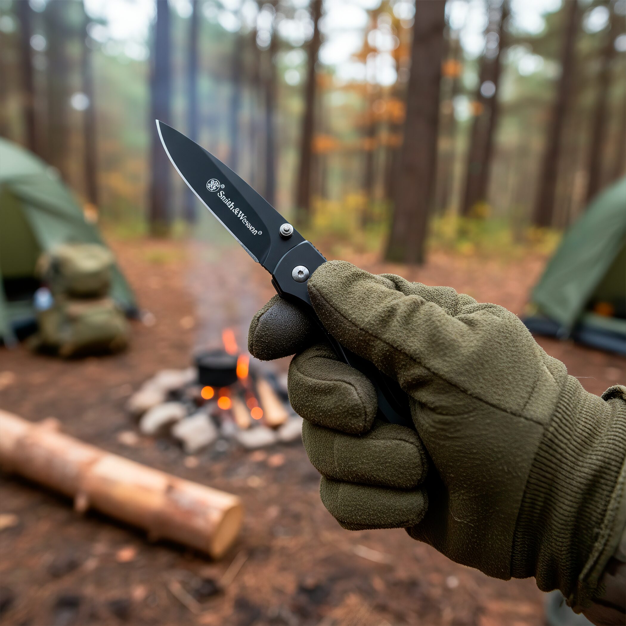 Navaja Smith & Wesson Framelock Folding modelo Little Pal CKLPB con hoja de 5.2 cm y mango ergonómico.