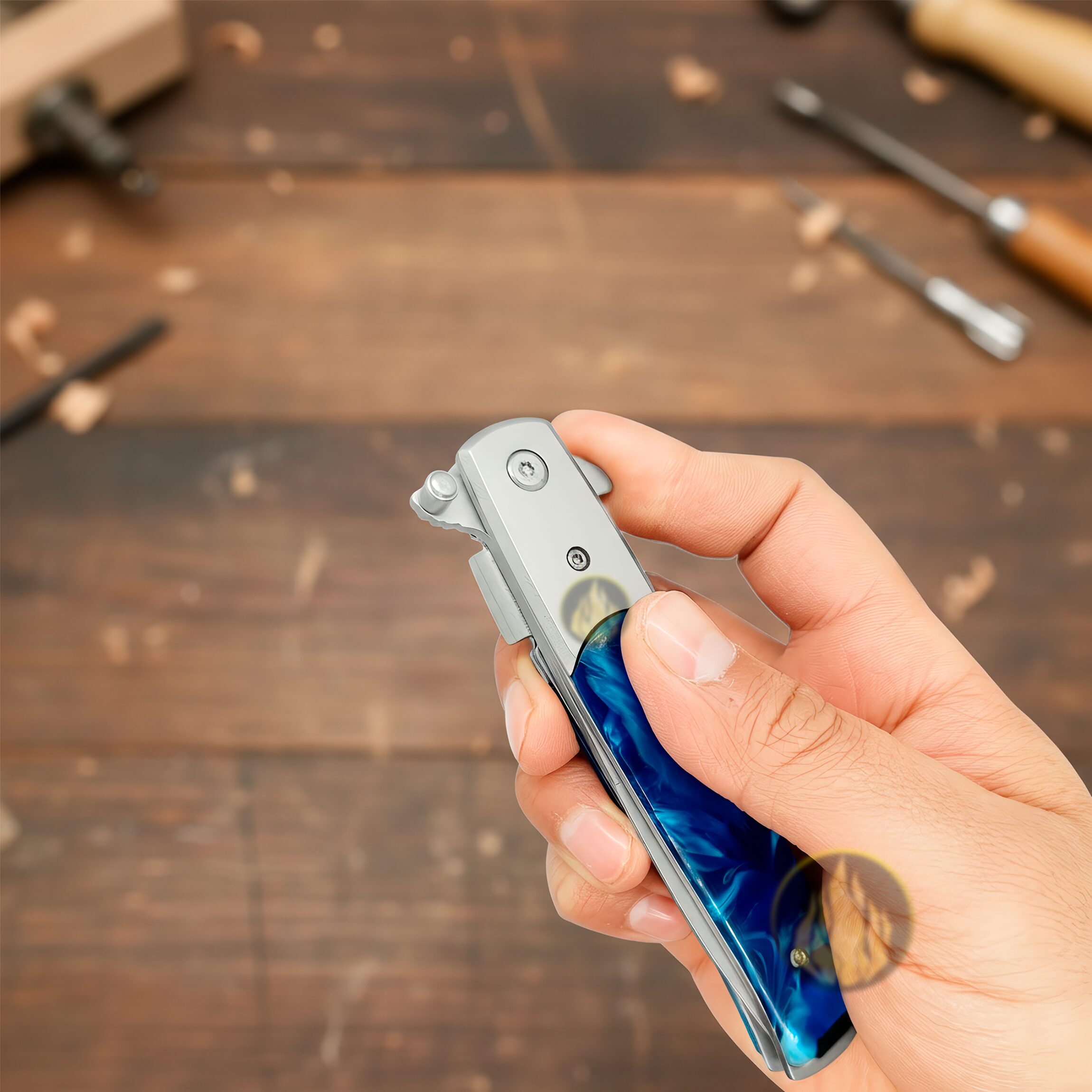 Navaja Stiletto Automática Clásica Razor Tactical con hoja de acero inoxidable 440 y diseño italiano RT 7033BL