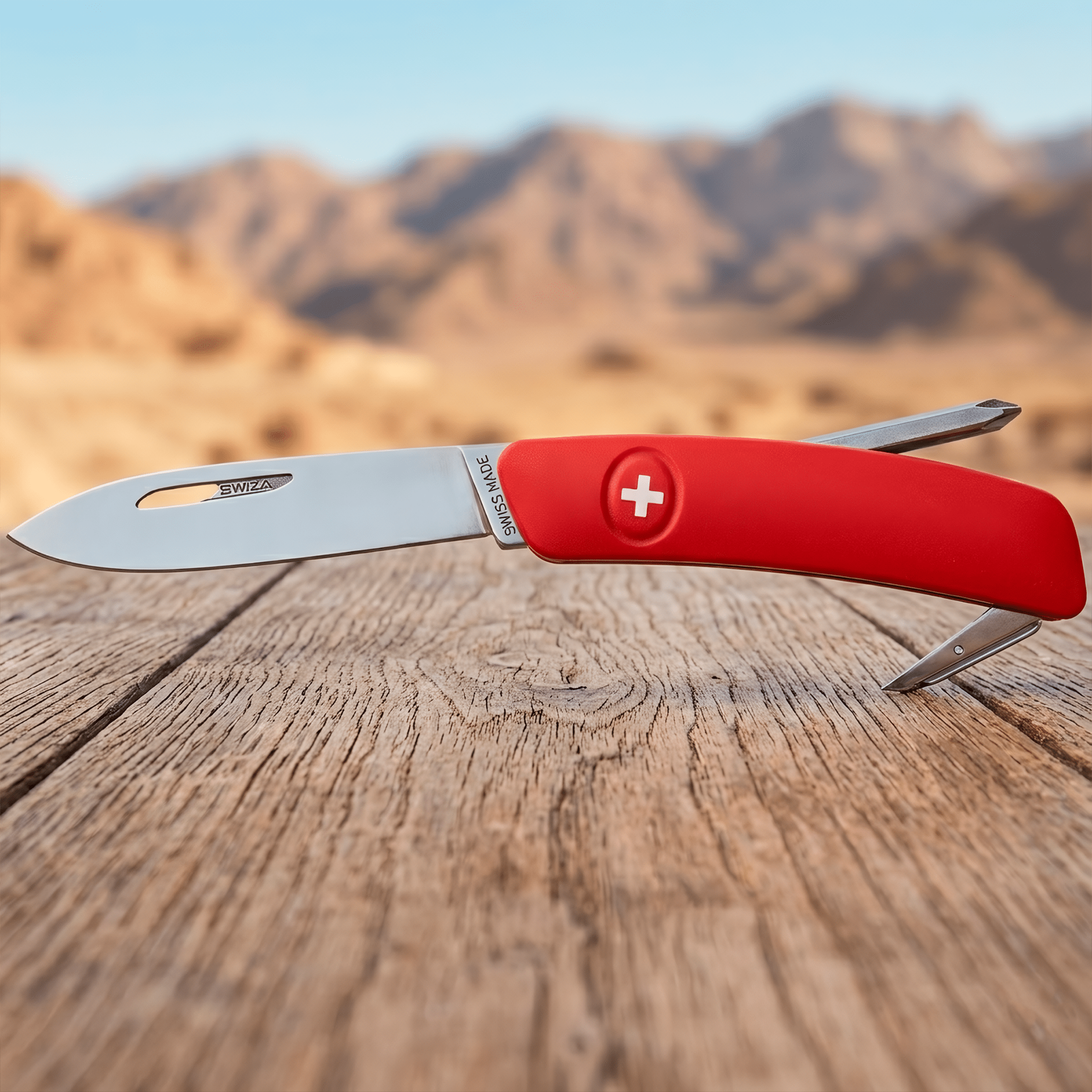 Navaja Suiza Multiherramienta con desarmador Phillips y hoja de acero inoxidable 440 modelo Standard D02 Navaja Suiza Multiherramienta con 6 funciones incluyendo pinza, punzón y escariador resistente