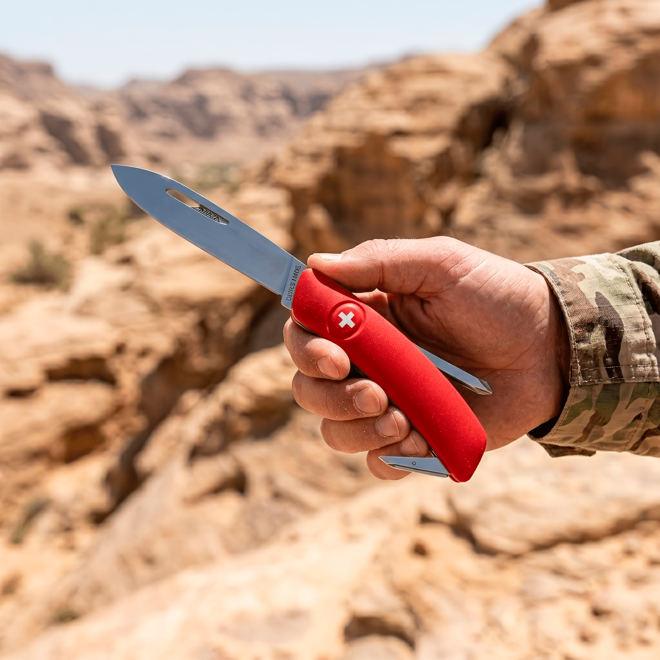 Navaja Suiza Multiherramienta con desarmador Phillips y hoja de acero inoxidable 440 modelo Standard D02 Navaja Suiza Multiherramienta con 6 funciones incluyendo pinza, punzón y escariador resistente