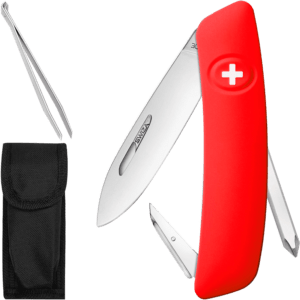 Navaja Suiza Multiherramienta con desarmador Phillips y hoja de acero inoxidable 440 modelo Standard D02 Navaja Suiza Multiherramienta con 6 funciones incluyendo pinza, punzón y escariador resistente