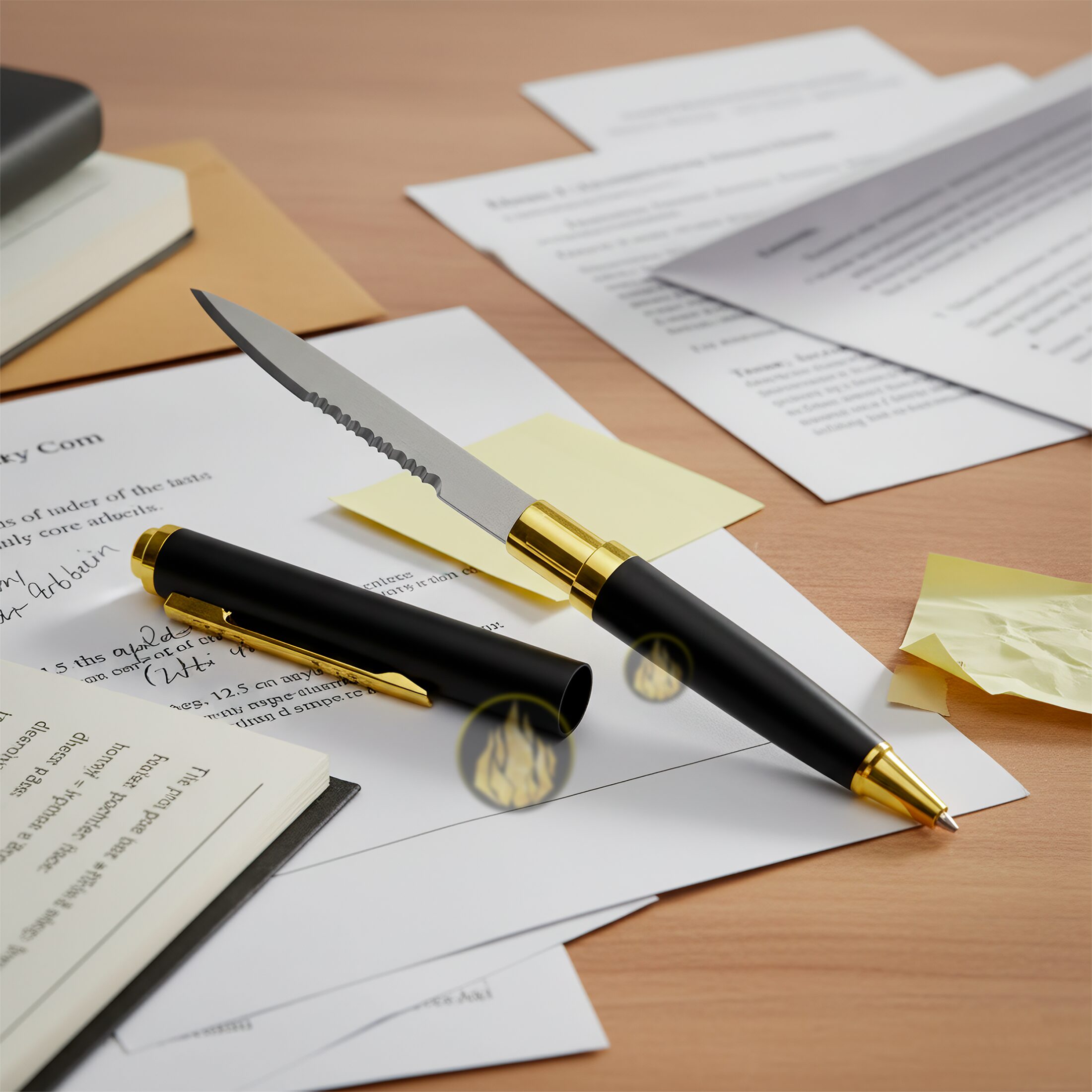 Pluma Boligrafo Defensa Personal Blades USA con daga oculta y hoja de acero inoxidable modelo 5002BA