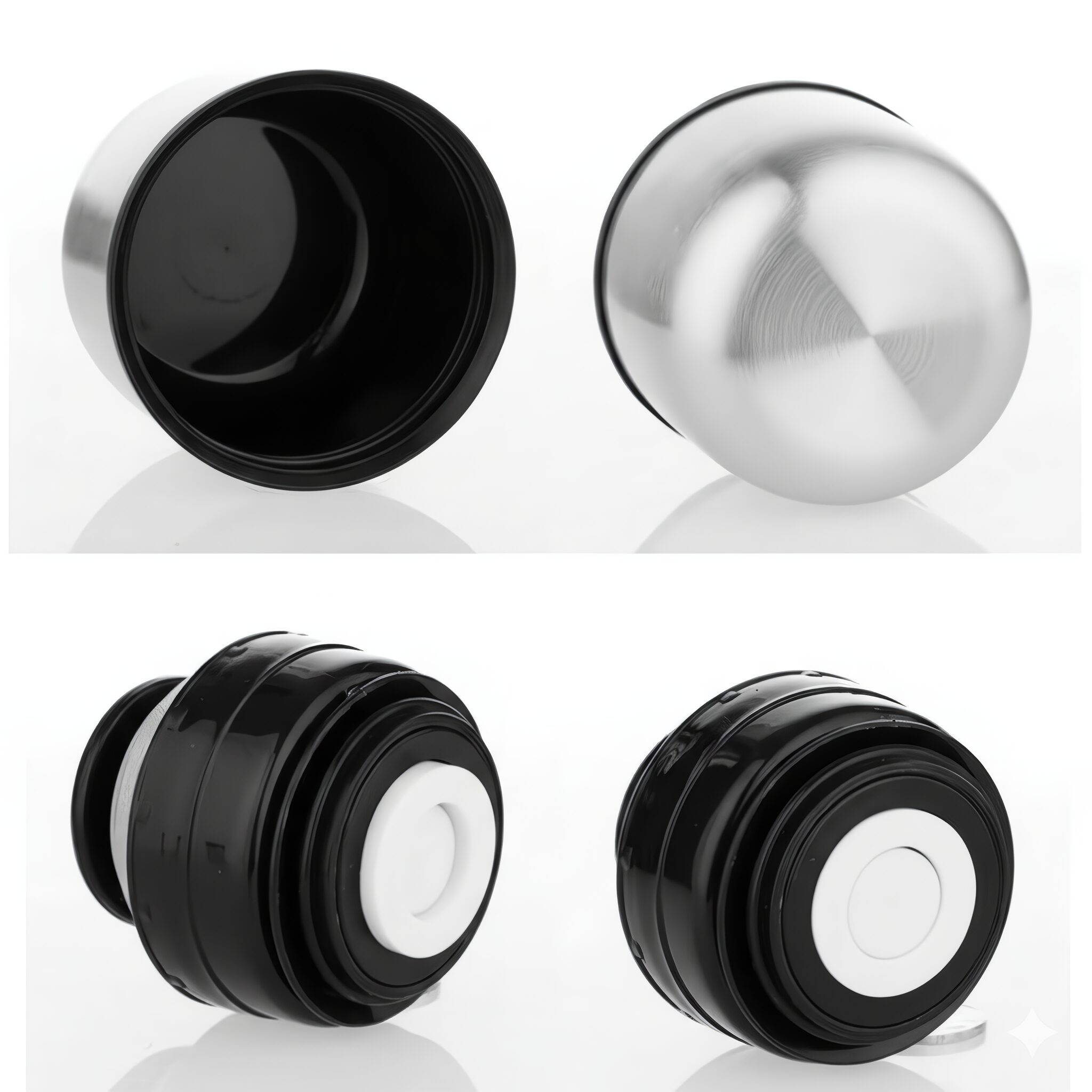 Termo Botella Acero Inoxidable Wallis 500 ml con doble capa térmica y funda negra protectora modelo F2890639.