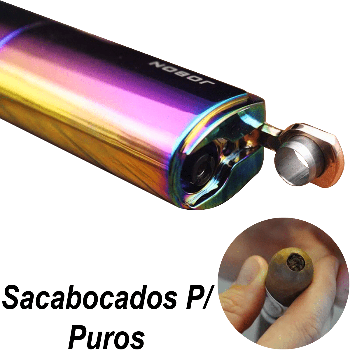 Encendedor De Soplete 3 Flamas acero inoxidable recargable butano de lujo
