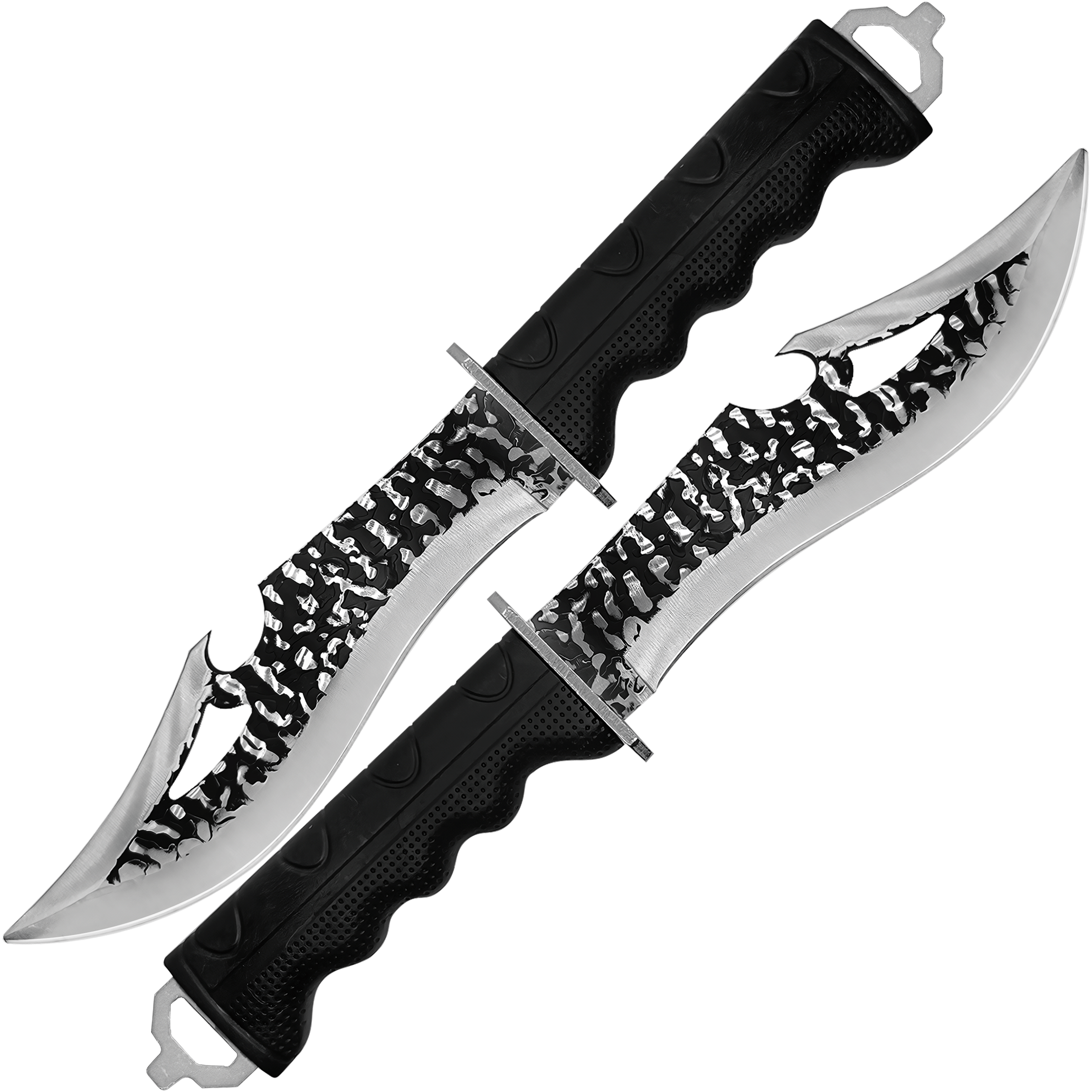 Cuchillo Curvo Caza Táctico Lion Tools acero inoxidable 420 con funda nylon exhibicion de cuchillos
