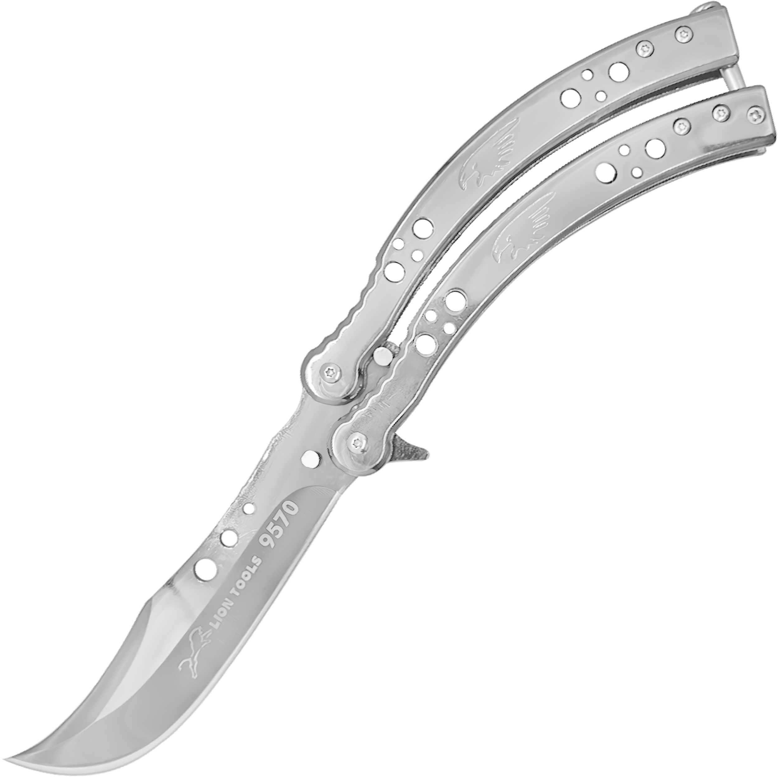 Cuchillo Navaja Mariposa Acero Lion Tools inoxidable 420 con seguro anti cierre y filo durable 9572