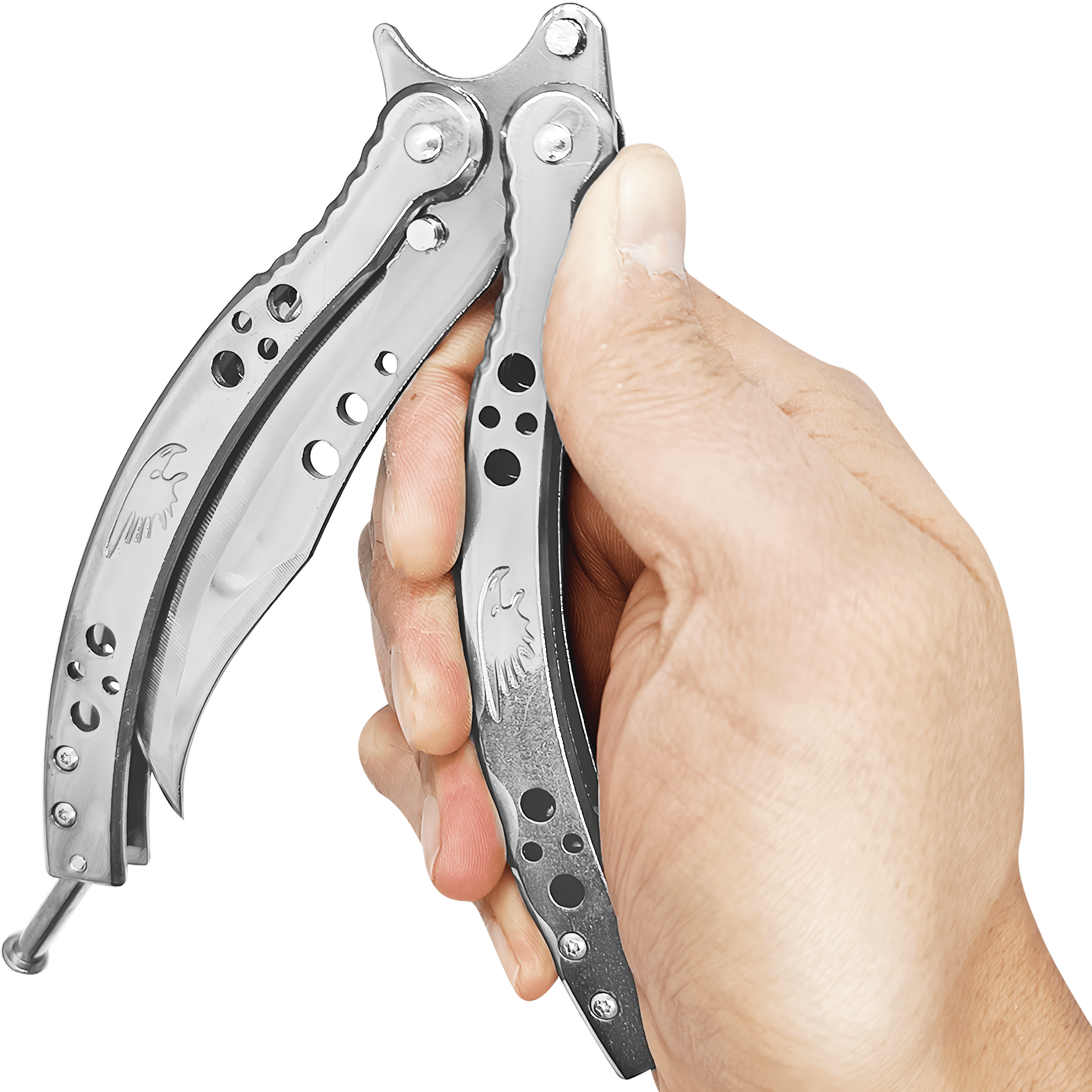 Cuchillo Navaja Mariposa Acero Lion Tools inoxidable 420 con seguro anti cierre y filo durable 9572