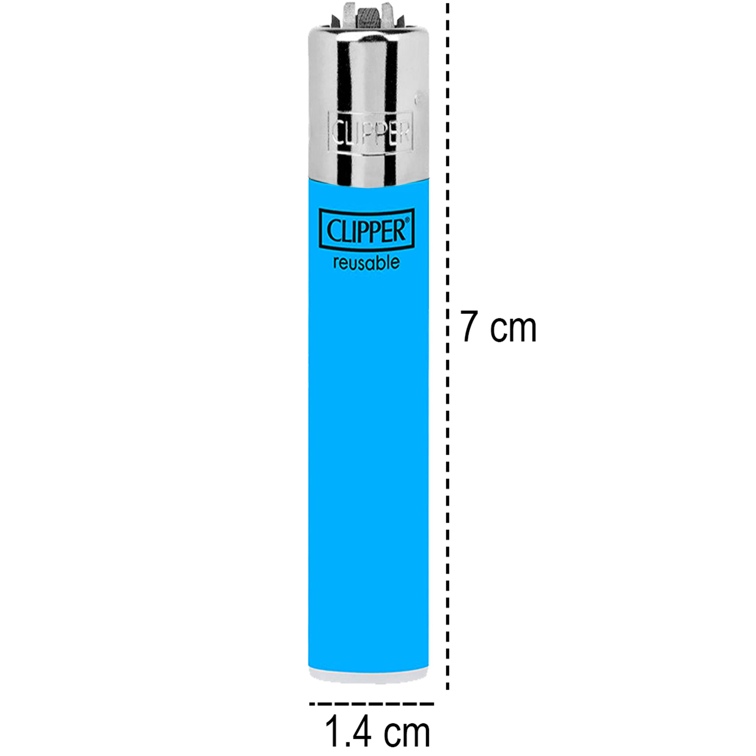 Encendedor Recargable Clipper CP21R fluo paquete 24 piezas colores fluorescentes