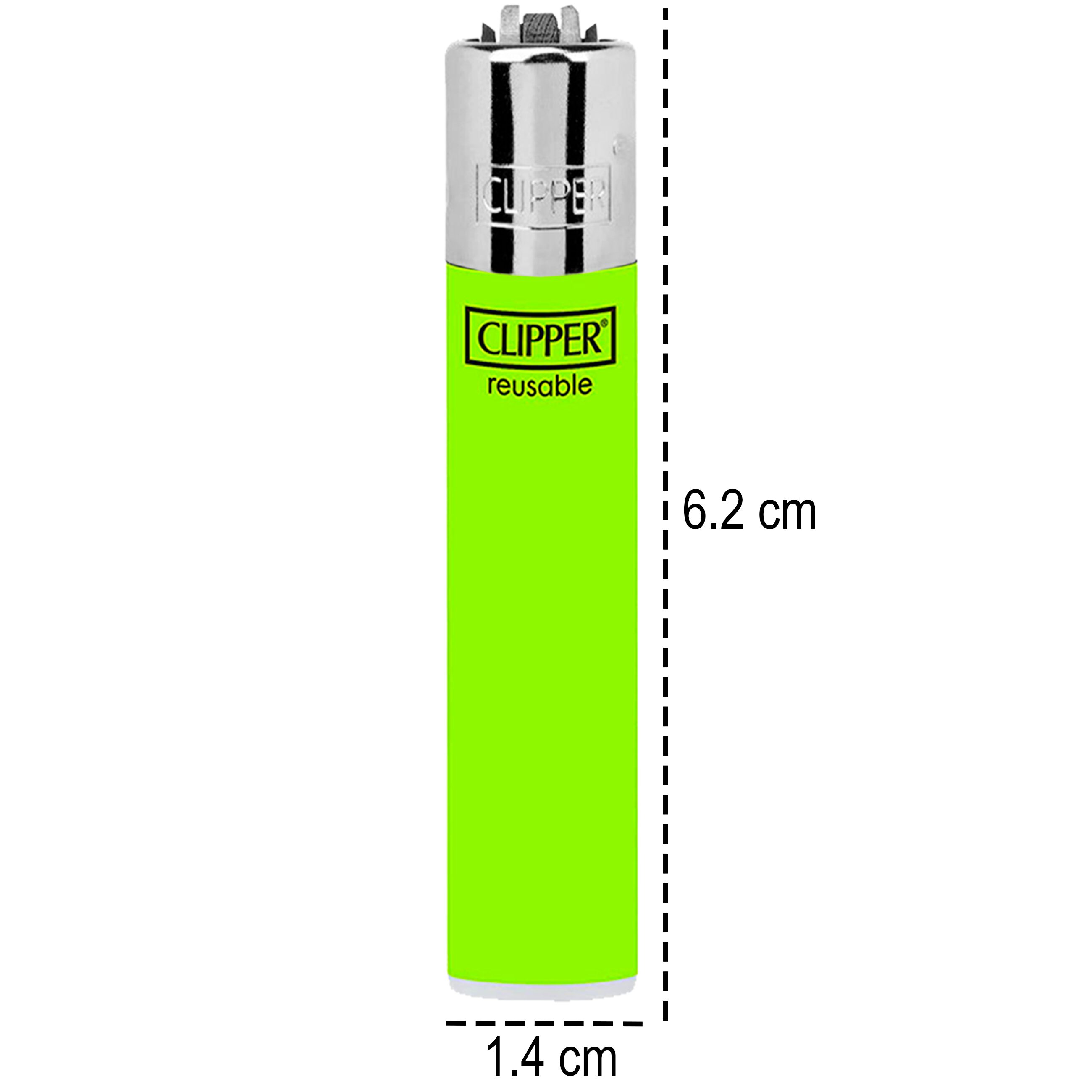 Encendedor Recargable Clipper CP22R fluo paquete 24 piezas colores fluorescentes