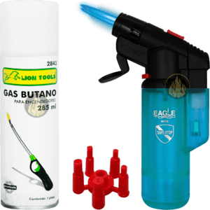 Encendedor Soplete Recargable Gas Butano Eagle Torch 1 flama con regulador EETOM2