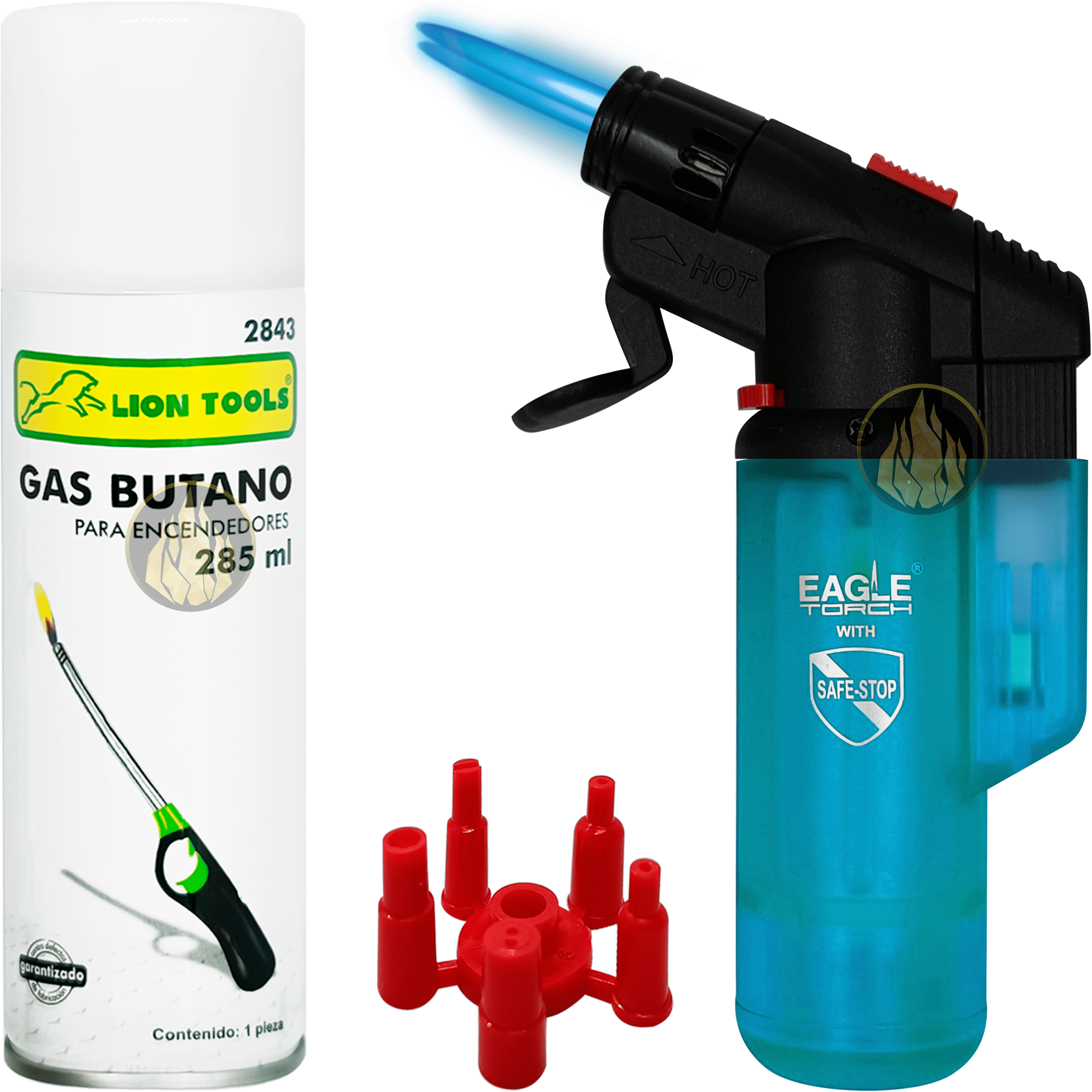 Encendedor Soplete Recargable Gas Butano Eagle Torch 1 flama con regulador EETOM2