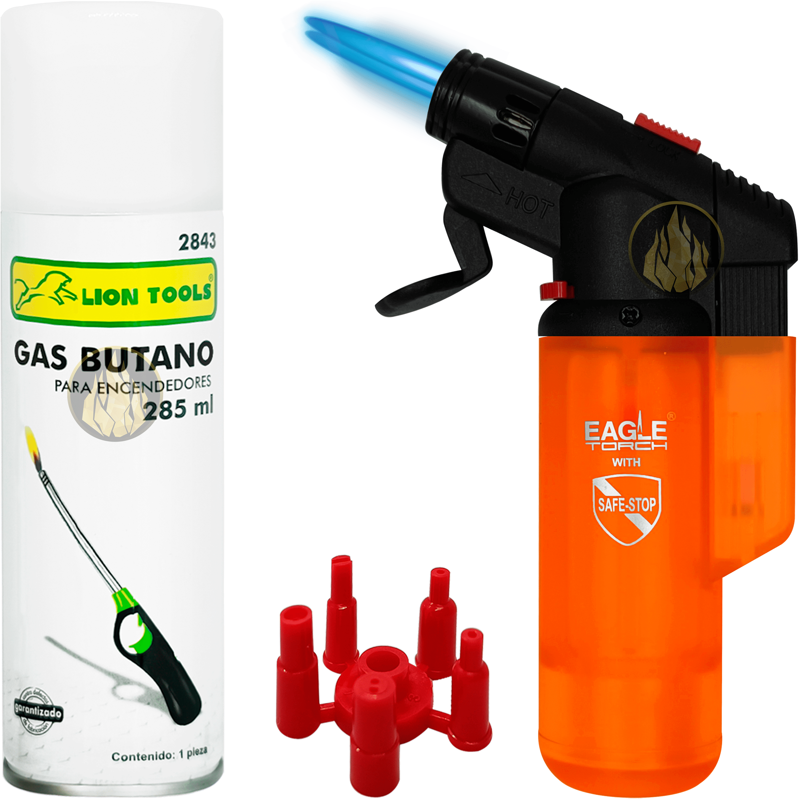 Encendedor Soplete Recargable Gas Butano Eagle Torch 1 flama con regulador EETOM2