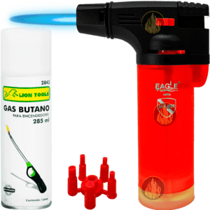 Encendedor Soplete Recargable Gas Butano Eagle Torch 1 flama con regulador