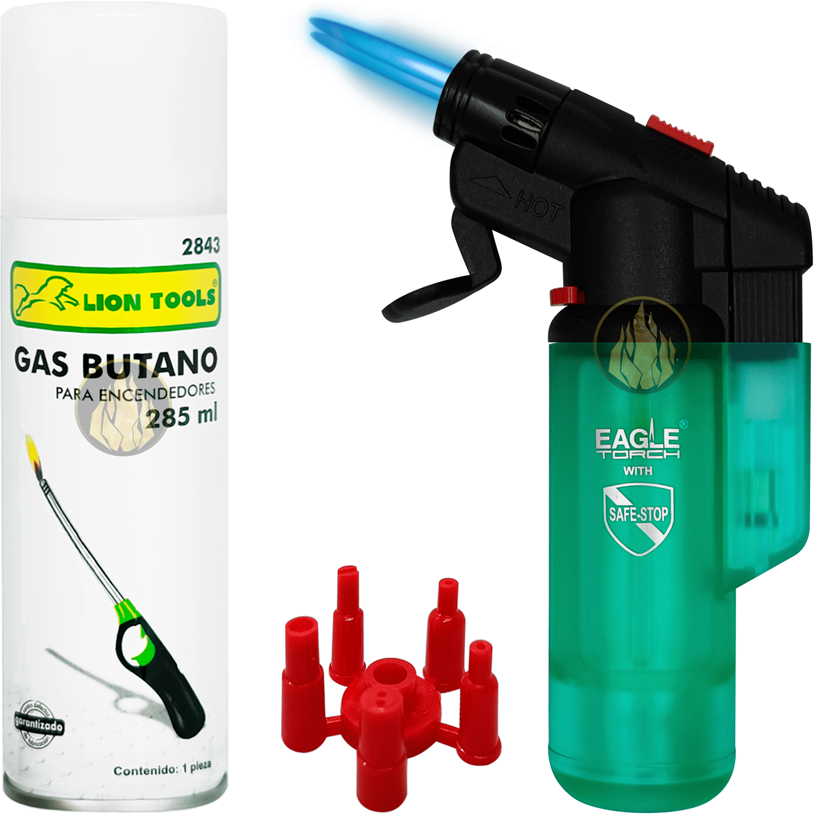 Encendedor Soplete Recargable Gas Butano Eagle Torch 1 flama con regulador EETOM2