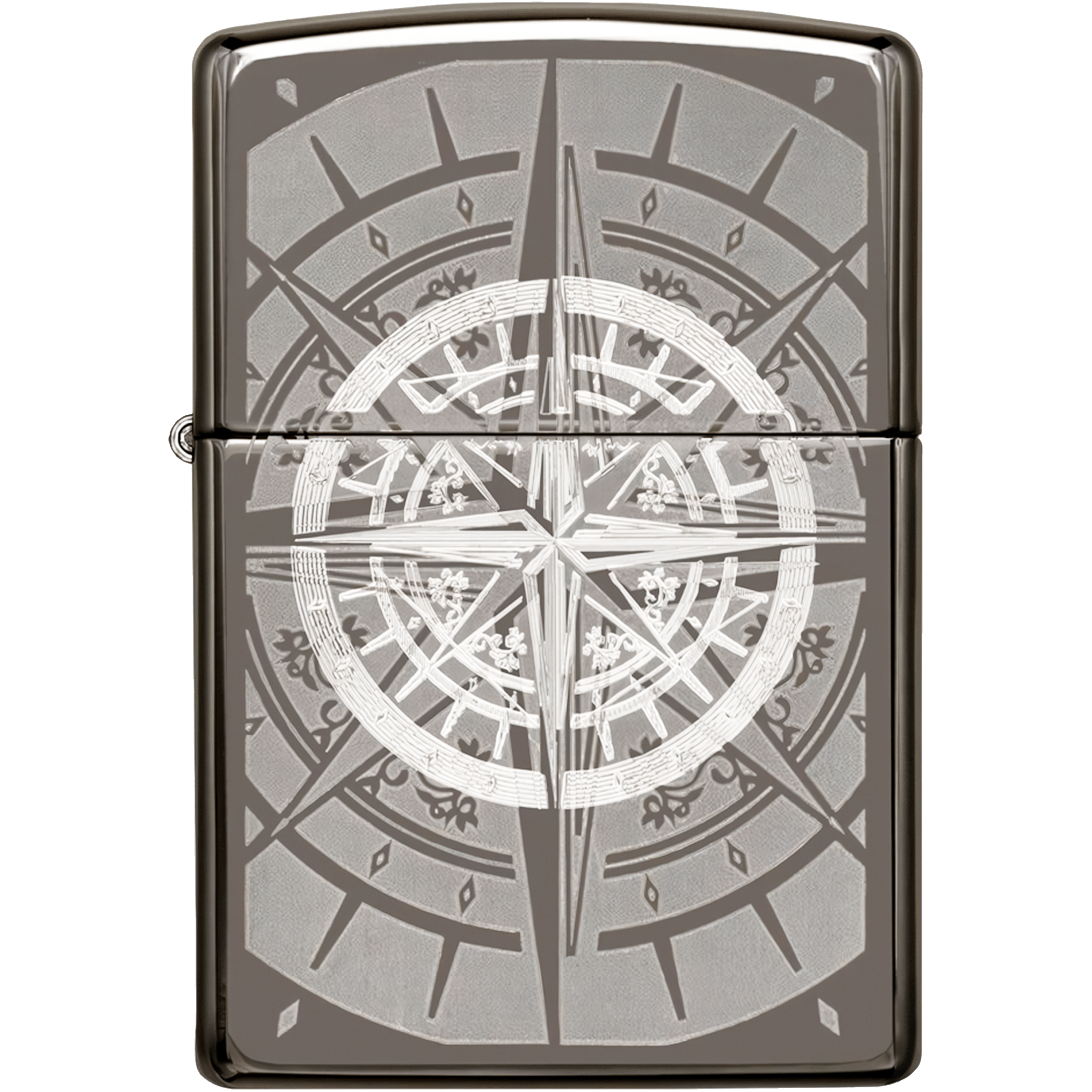 Encendedor Zippo Black Ice Brujula Zippo modelo MZ29232 acabado negro brillante