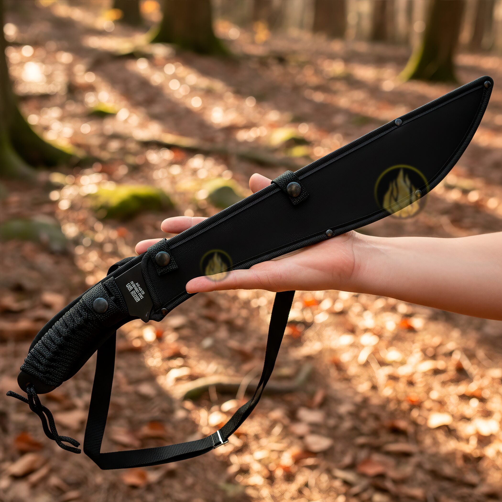 Machete Dentado Uso Rudo Jungle Master acero inoxidable 21 pulgadas con funda