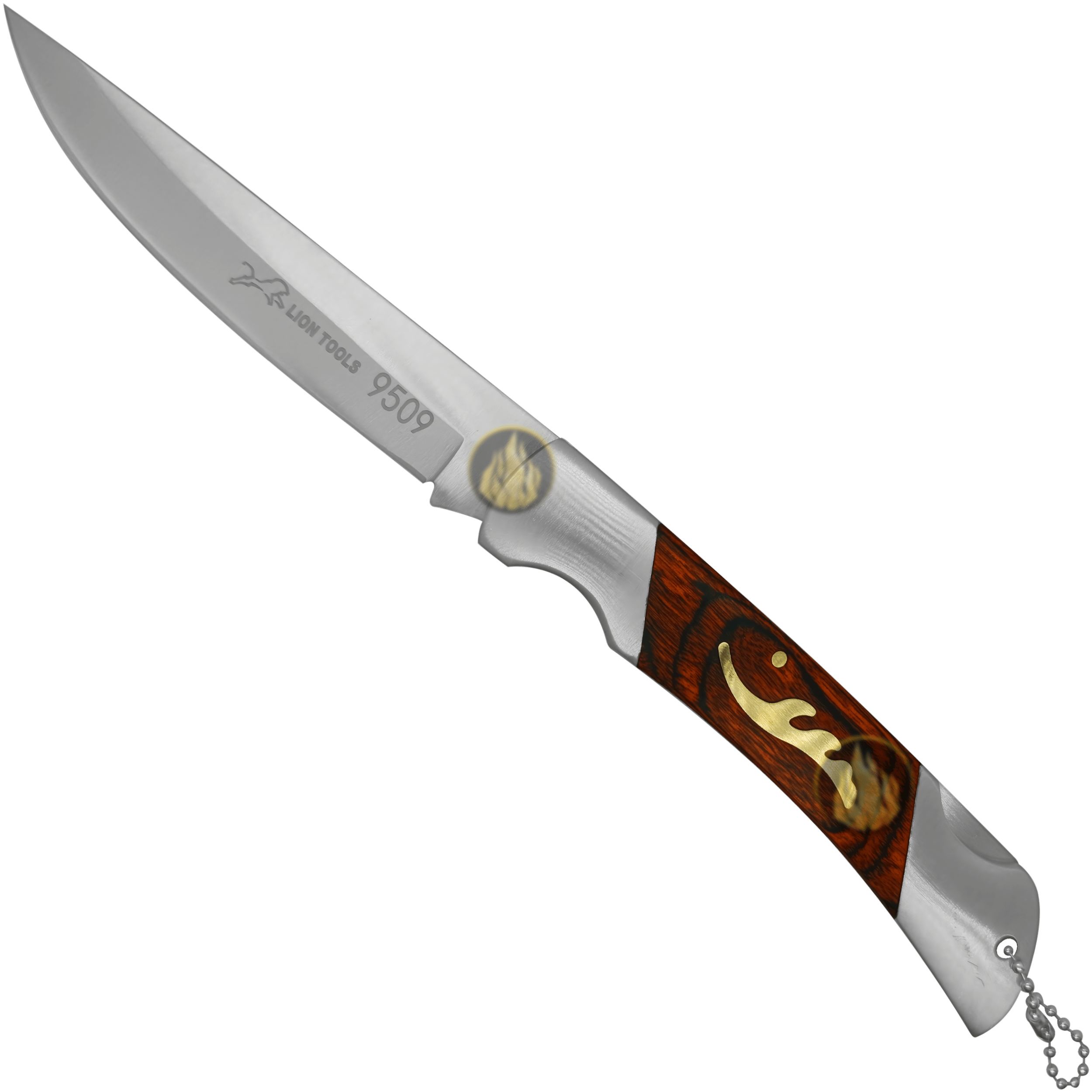 Navaja Cachas De Madera Exhibicion Lion Tools modelo 9509 con hoja afilada para actividades al aire libre
