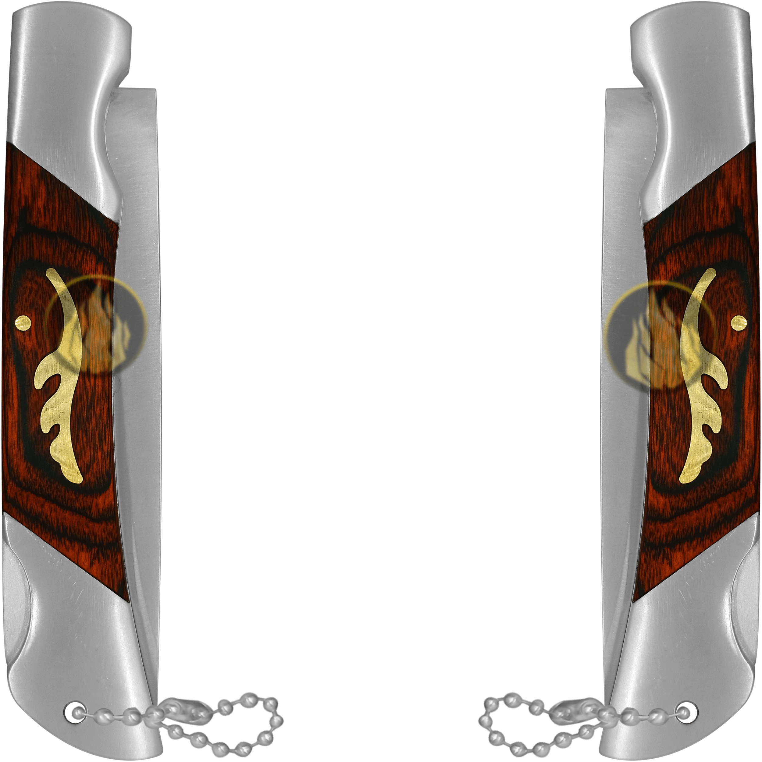 Navaja Cachas De Madera cerrada doble Lion Tools modelo 9509 con hoja afilada para actividades al aire libre