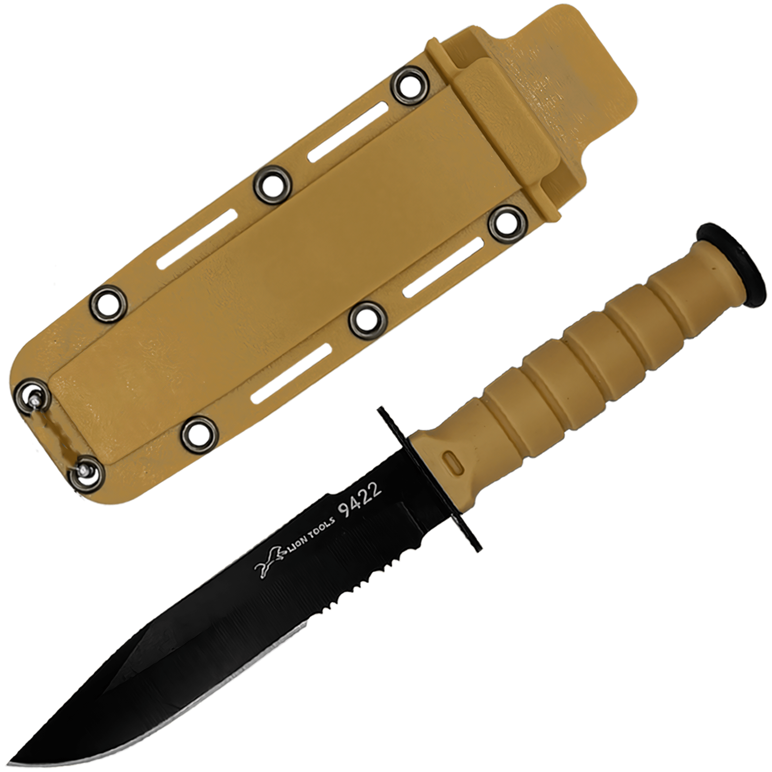 Navaja Cuchillo Mini Daga Oculta Lion Tools de acero inoxidable 420 con funda tipo collar militar 9422