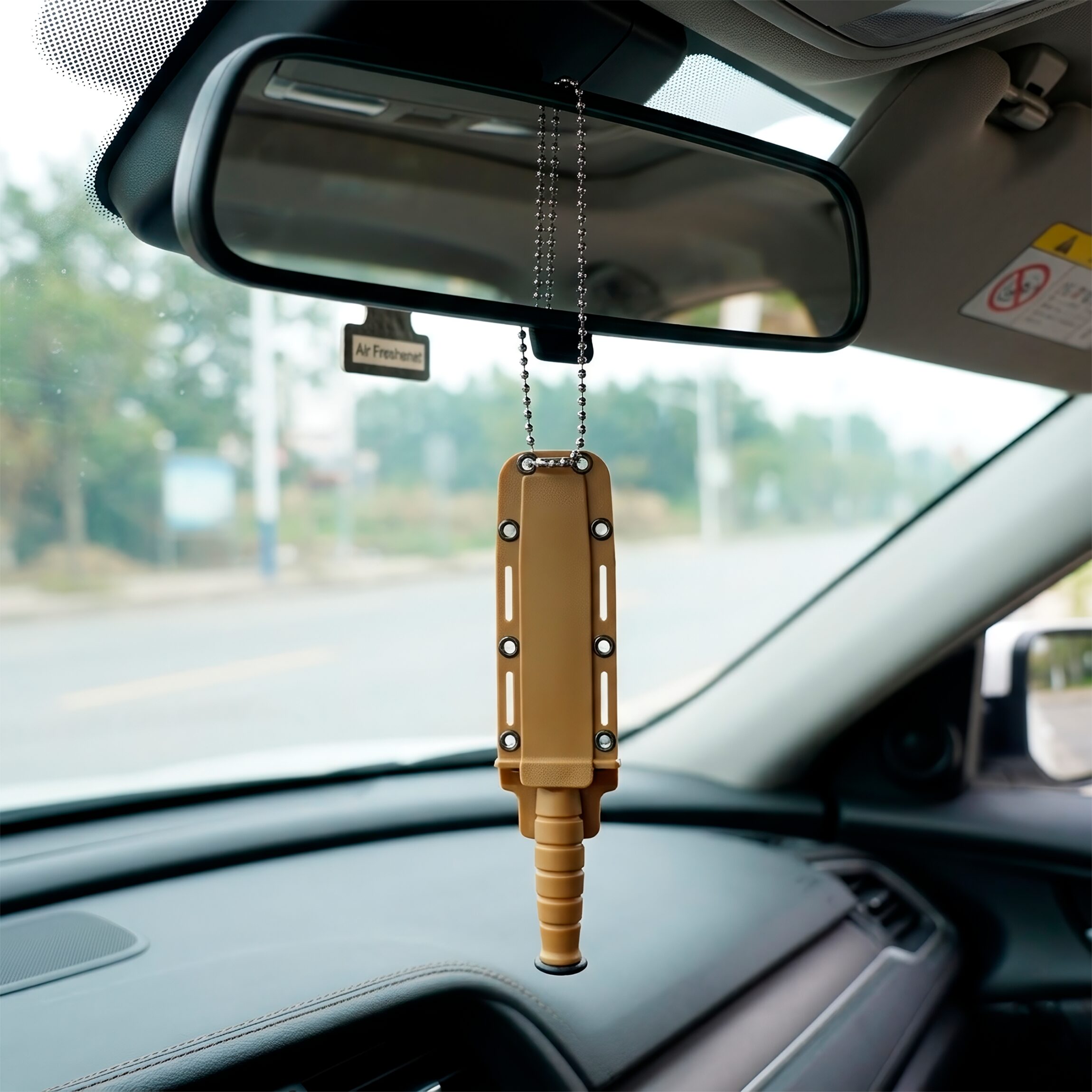 Navaja Cuchillo Mini Daga Oculta colgada en un auto Lion Tools de acero inoxidable 420 con funda tipo collar militar 9422