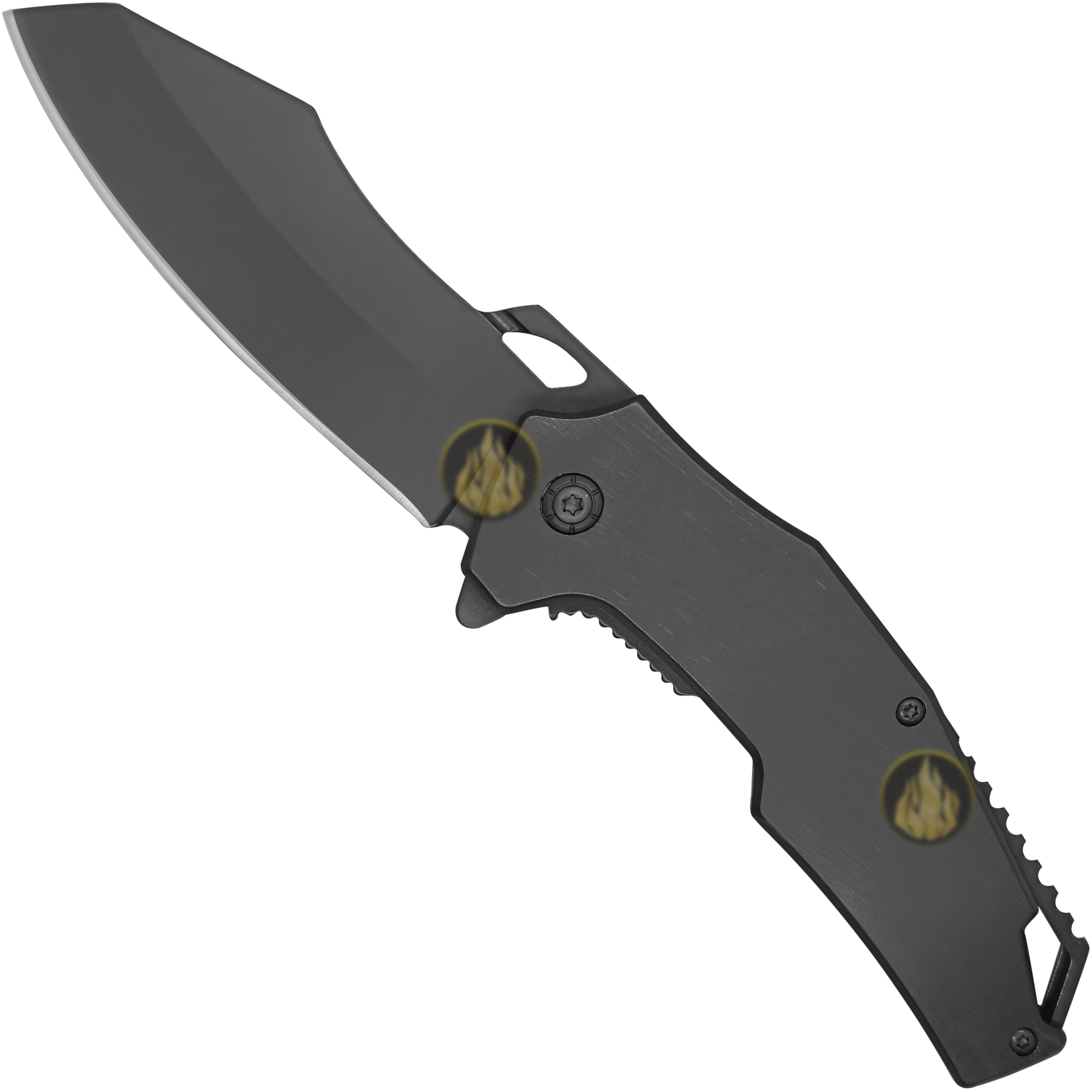 Navaja De Titanio Automatica exhibida Razor Tactical acero titanio cromado uso rudo