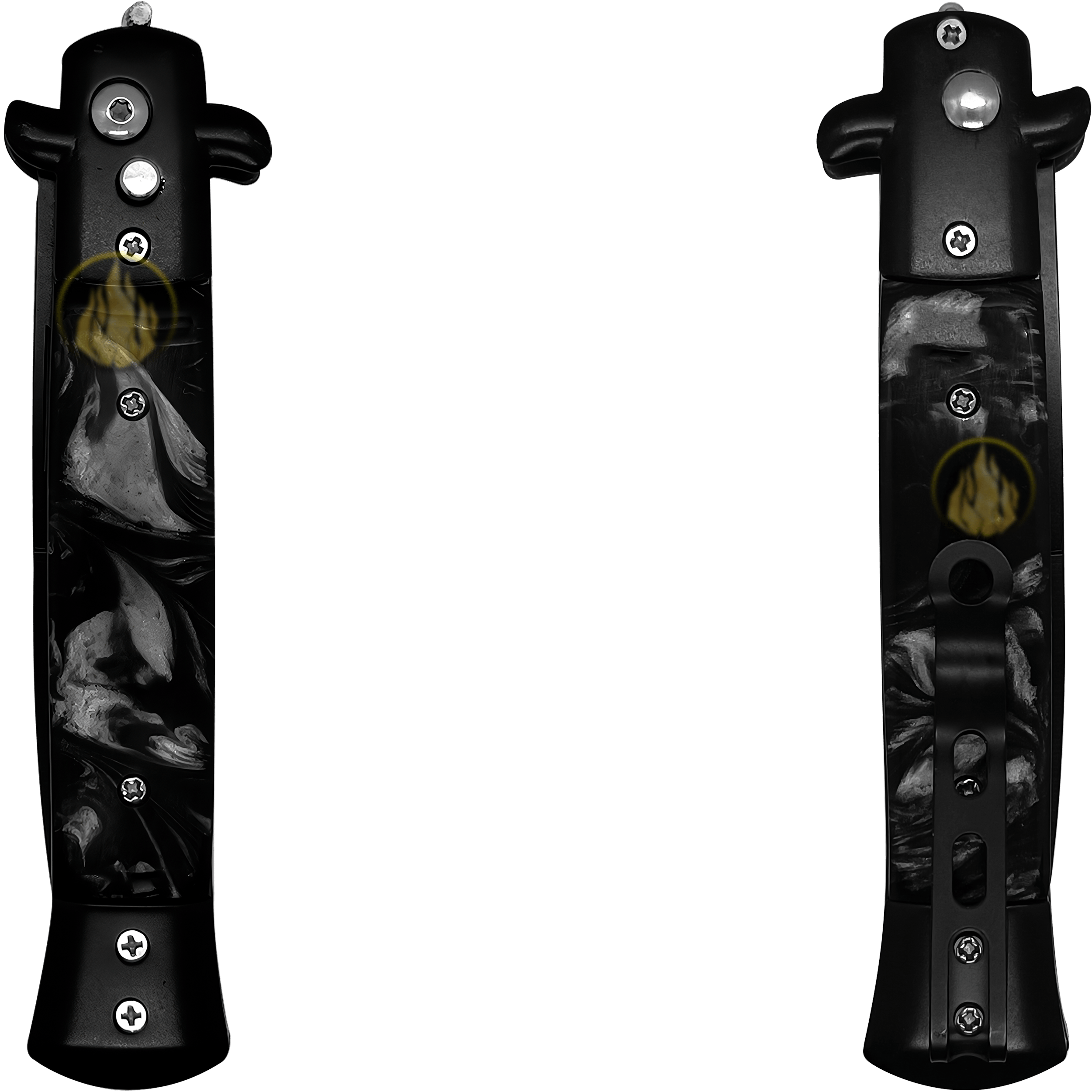 Navaja Stiletto Clásica Automática Lion Tools con apertura de botón y hoja de acero inoxidable 440 7084