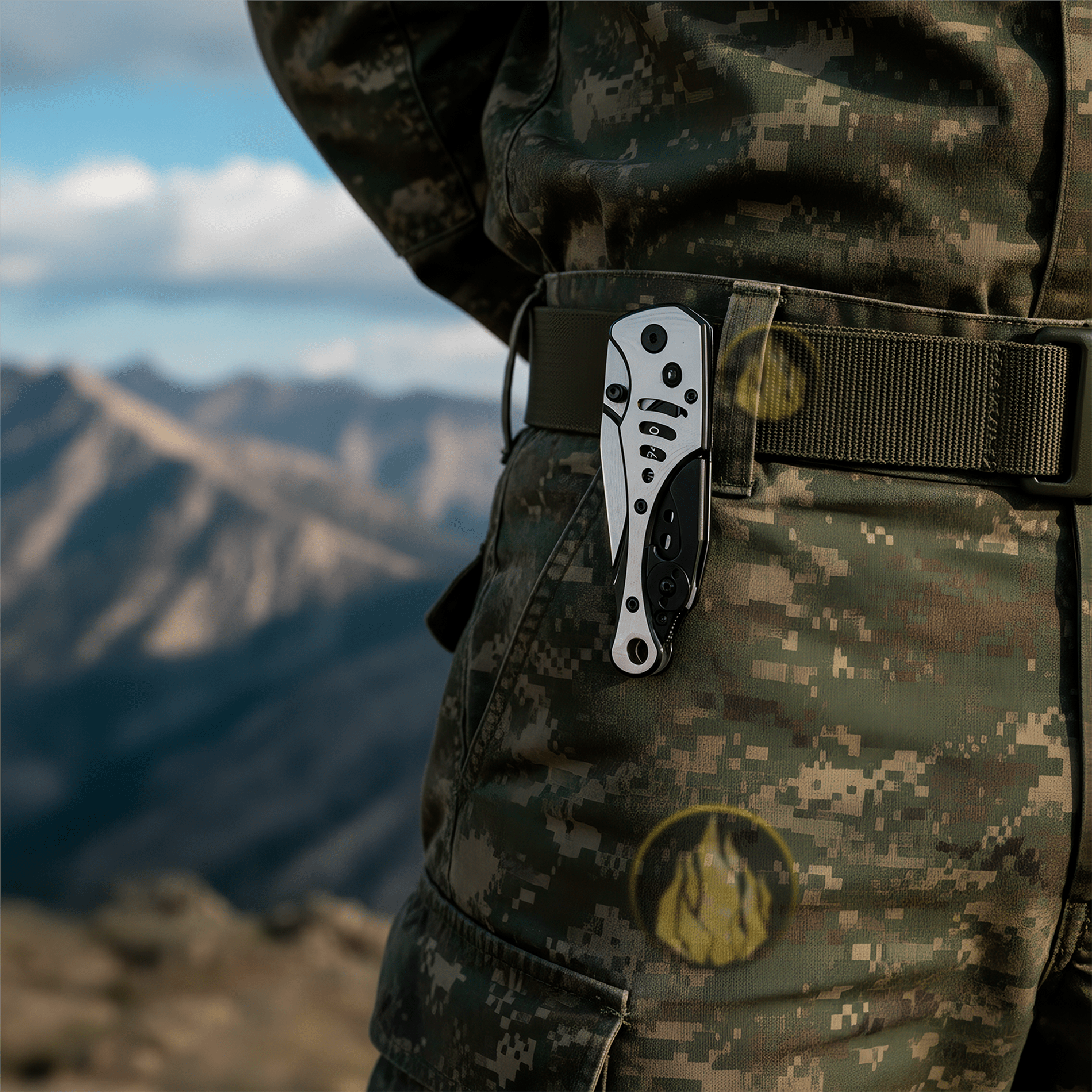 Navaja Tactica Militar De Caza Lion Tools acero inoxidable 420 con clip destapador EN EL CINTURON