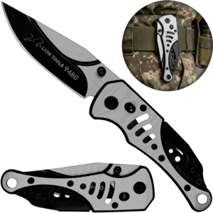 Navaja Tactica Militar De Caza Lion Tools acero inoxidable 420 con clip destapador portada