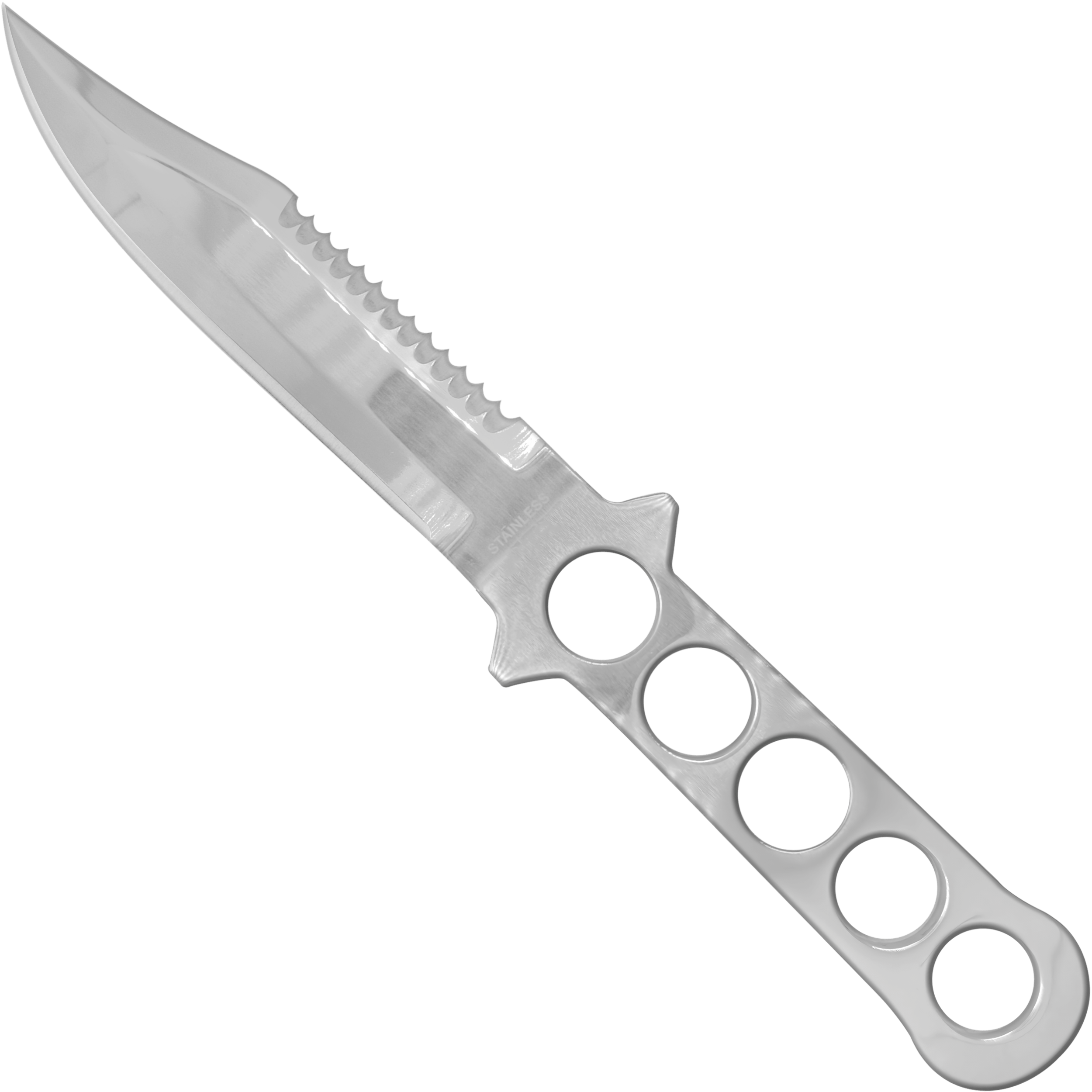 Cuchillo Buceo Táctico Con Funda Blades USA modelo MD-1BS con hoja de acero inoxidable y diseño táctico profesional