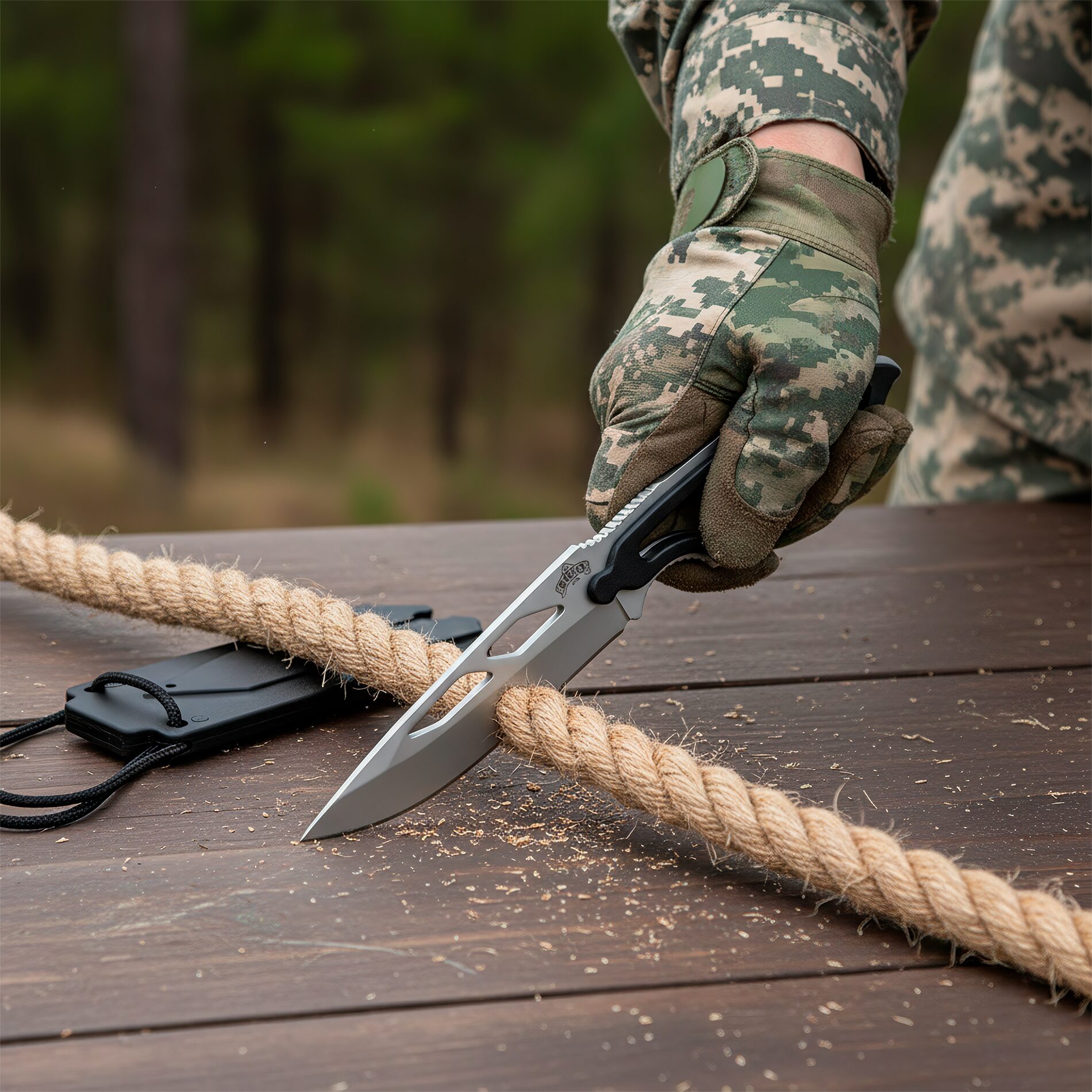 Cuchillo Navaja Oculta Defensa Master USA modelo MU-1123SD con hoja afilada de acero inoxidable y diseño compacto táctico