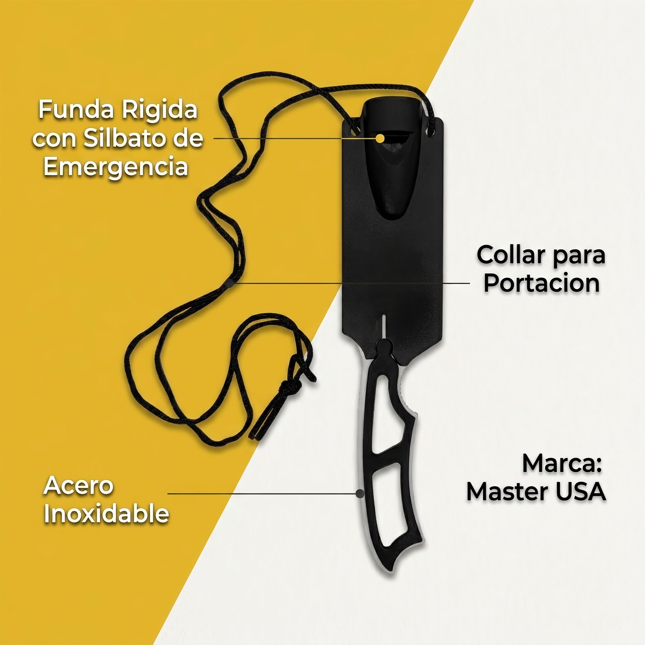 Cuchillo Navaja Oculta Defensa Master USA modelo MU-1123SD con hoja afilada de acero inoxidable y diseño compacto táctico