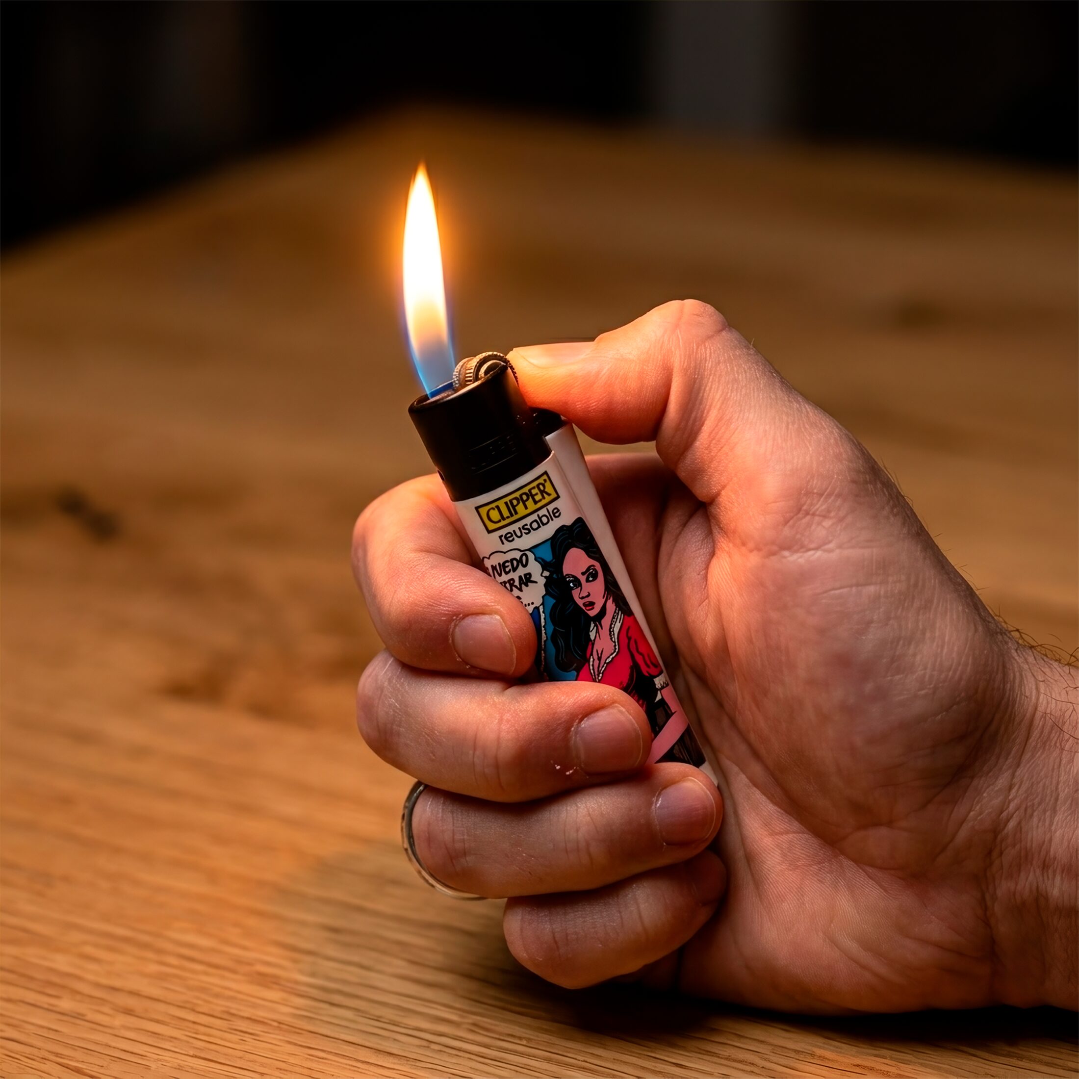 Encendedor Clipper Recargable Butano CP11 plástico encendido de piedra